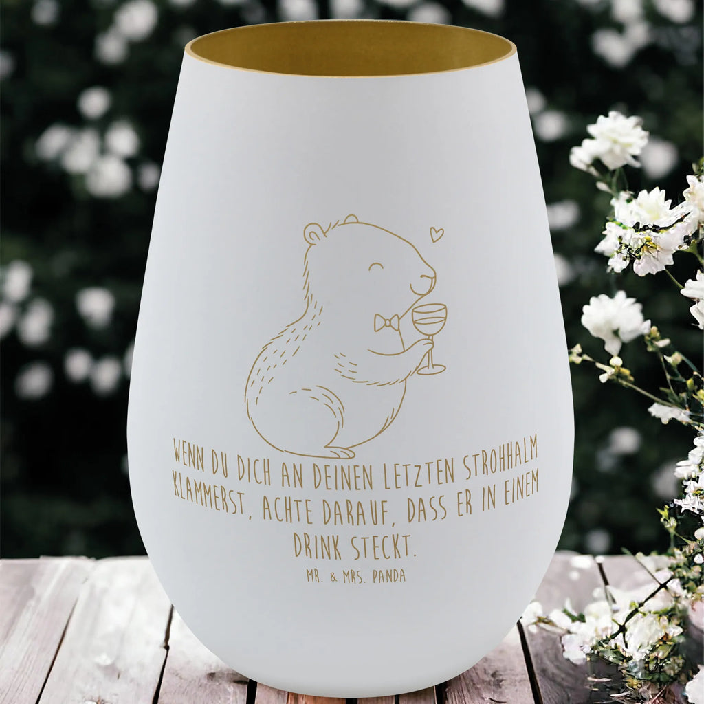 Gold Lantern Capybara wine small animals, cute, funny, cute animal motives, hand drawn, small world, funny sayings, good mood, happy, gifts, gift ideas, special gifts, animal lover, card