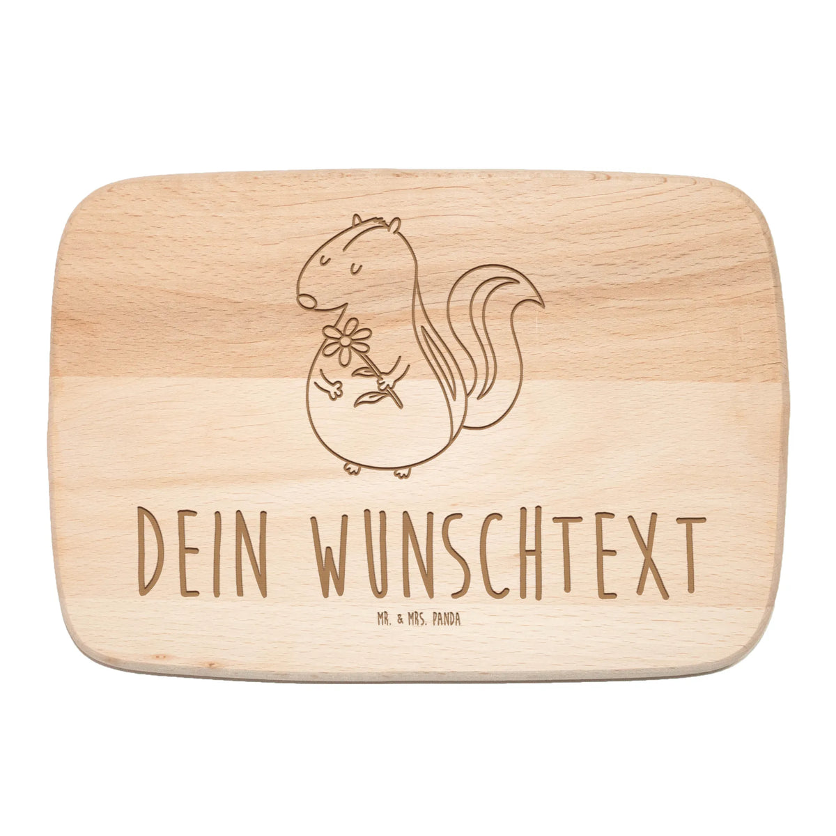 Personalised serving board skunk flower wild animal, daydreamer, stink, dreamy, predator
