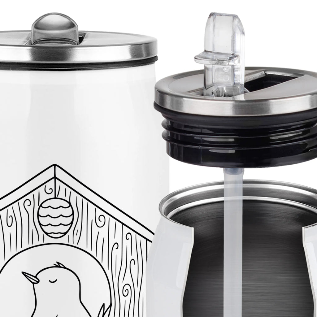 Personalizowane puszki napojowe i butelka do picia ptak Dom Motywy zwierzęce, dobra energia, zabawne powiedzonka, zwierzęta