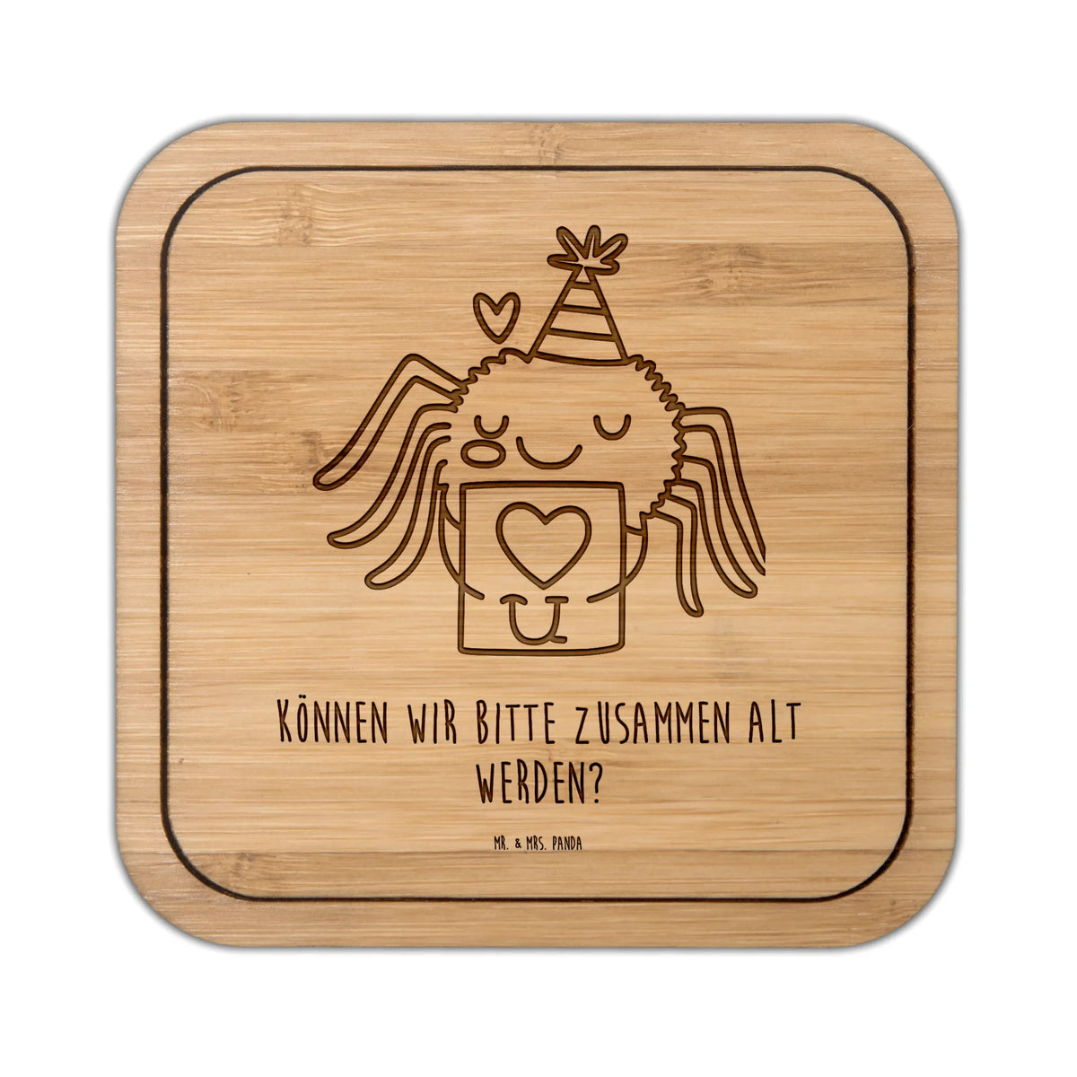 Square coaster Spider Agathe Letter glass, wood, breakfast, party, presents, square, gifts, gift, set, glass coasters, glasses, giveaways, coasters, Spider Agathe, Spider, Agathe, Videos, Merchandise