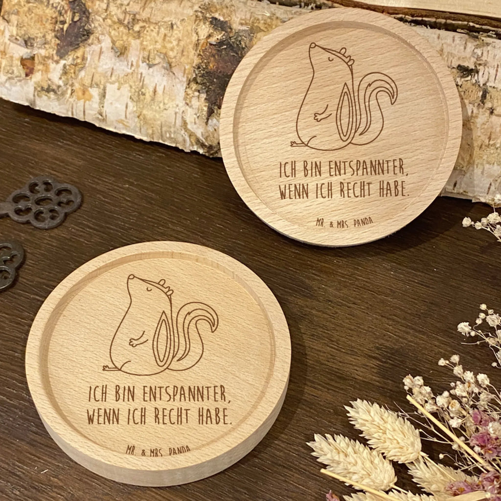 Holz Untersetzer Stinktier Sitzen Holz Untersetzer, Untersetzer, Gravierte Untersetzer, Untersetzer graviert, Stinktier, Skunk, Stinker, Stinki, Recht, Büro, Spruch, Raubtier, Wildtier, Besserwisser
