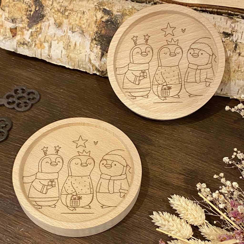 Holz Untersetzer Winterzeit Heilige drei Könige Untersetzer, Gravierte Untersetzer, Holz Untersetzer, Untersetzer graviert, Winter, Weihnachten, Weihnachtsdeko, Nikolaus, Advent, Heiligabend, Wintermotiv, Weihnachtsmann, Weihnachtstage, Heilige drei Könige, Weihnachtszeit