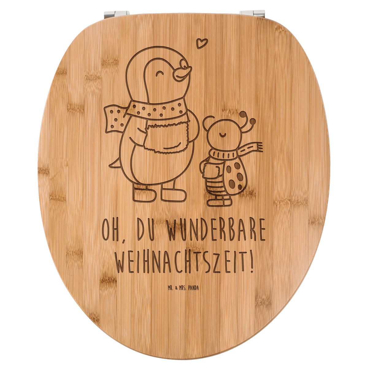 Toilet seat Smörle Wintertime toilet seat, toilet, toilet lid, bathroom, toilet cover, nature, gift, bamboo, wood, bath, engraving, furniture, seat, Winter, Christmas, Christmas time, snow