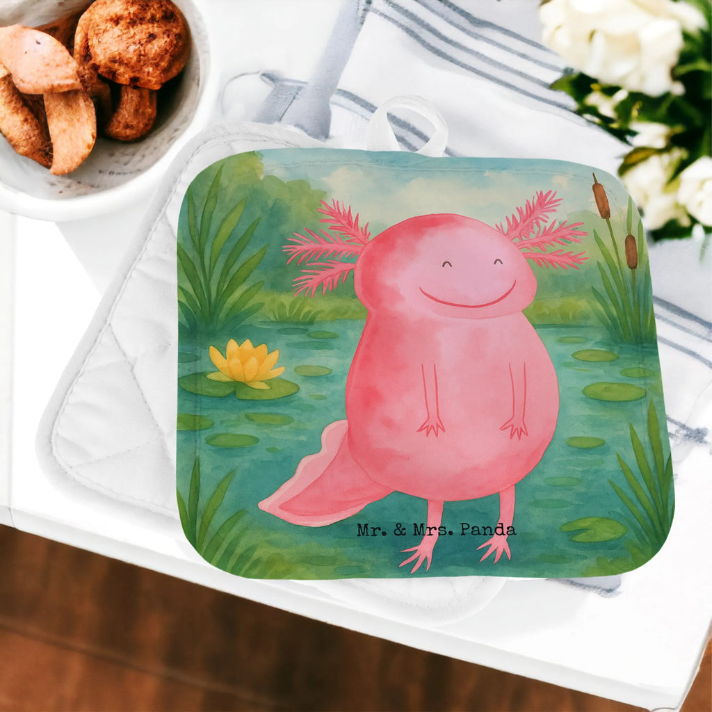 2er Set Topflappen  Axolotl Glücklich Design Topflappen, Topfuntersetzer, Ofenhandschuh, Topflappen Set, Topflappen lustig, Topflappen mit Spruch, Ofenhandschuhe, Topfhandschuhe, Topfhandschuh, Topflappenset, Topflappen 2er Set, Schöne Topflappen, Axolotl, Molch, Axolot, Schwanzlurch, Lurch, Lurche, Motivation, gute Laune