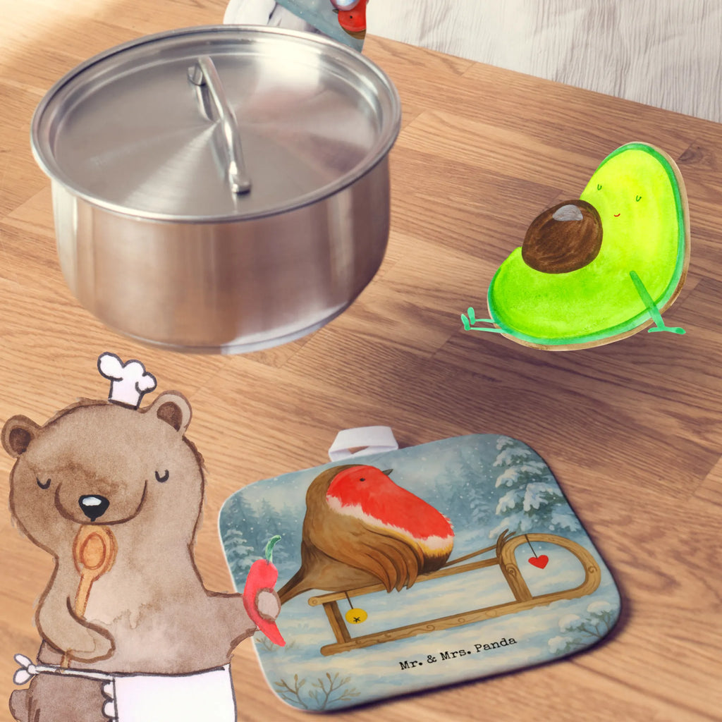 2er Set Topflappen  Rotkehlchen Schlitten Design Topflappen, Topfuntersetzer, Ofenhandschuh, Topflappen Set, Topflappen lustig, Topflappen mit Spruch, Ofenhandschuhe, Topfhandschuhe, Topfhandschuh, Topflappenset, Topflappen 2er Set, Schöne Topflappen, Winter, Weihnachten, Weihnachtsdeko, Nikolaus, Advent, Heiligabend, Wintermotiv, Schlitten, Vogel