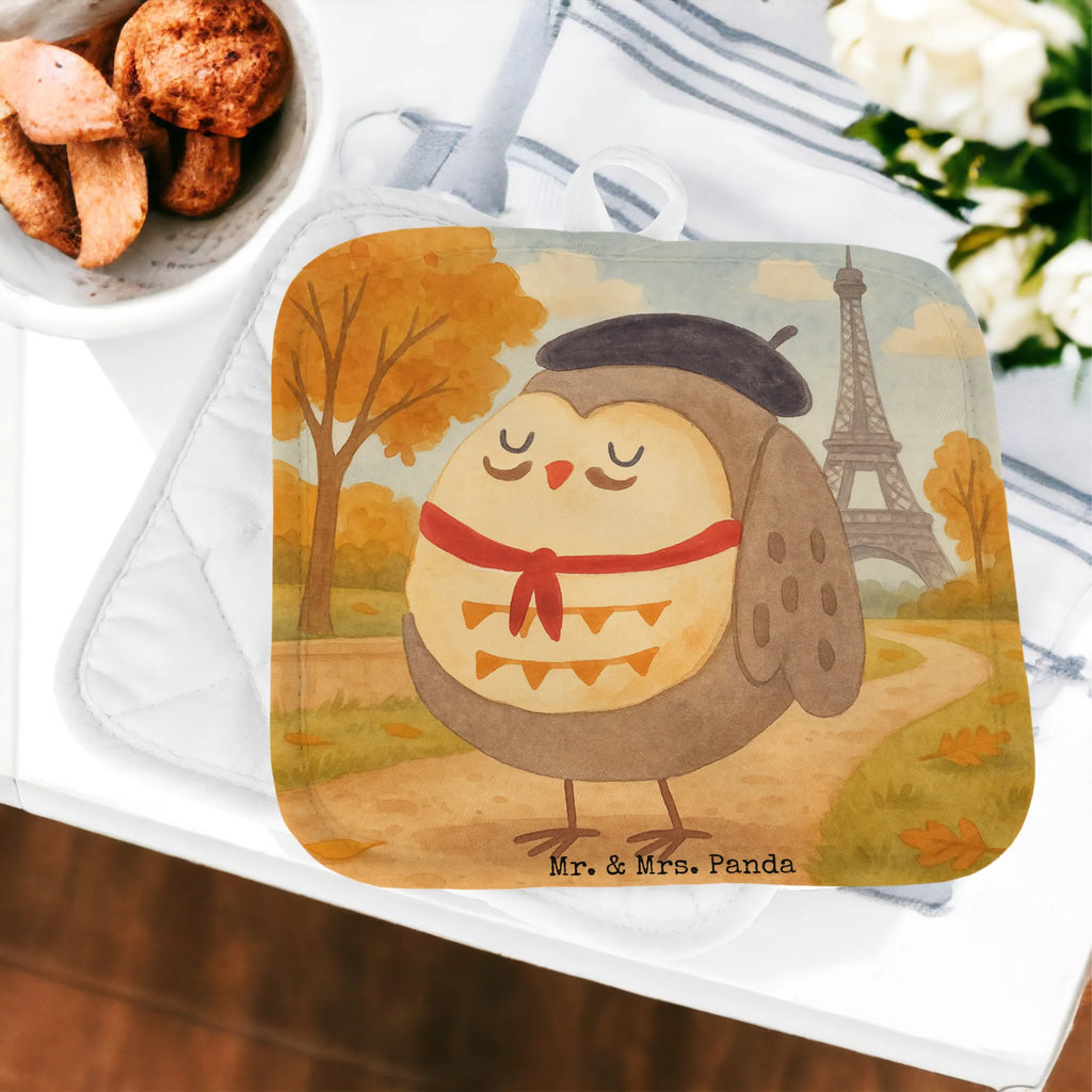 2er Set Topflappen  Eule Frankreich Design Topflappen, Topfuntersetzer, Ofenhandschuh, Topflappen Set, Topflappen lustig, Topflappen mit Spruch, Ofenhandschuhe, Topfhandschuhe, Topfhandschuh, Topflappenset, Topflappen 2er Set, Schöne Topflappen, Eule, Eulen, Eule Deko, Owl, hibou, La vie est belle, das Leben ist schön, Spruch schön, Spruch Französisch, Frankreich