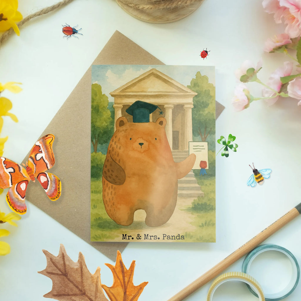 Grußkarte Bär Prüfung Design Grußkarte, Klappkarte, Einladungskarte, Glückwunschkarte, Hochzeitskarte, Geburtstagskarte, Karte, Ansichtskarten, Bär, Teddy, Teddybär, Abitur, Prüfungen, Prüfung bestanden, Abschluss, Zeugnis, Abschlusszeugnis
