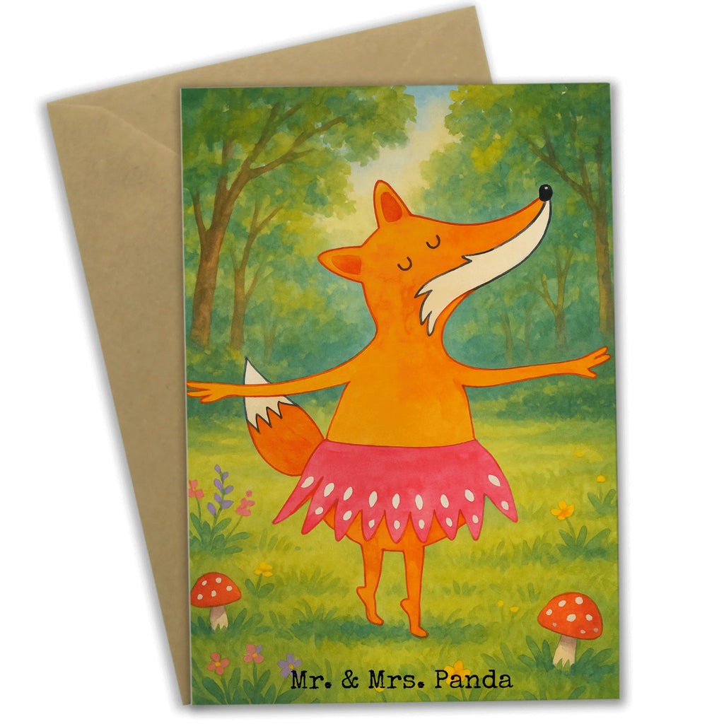 Grußkarte Fuchs Ballerina Design Grußkarte, Klappkarte, Einladungskarte, Glückwunschkarte, Hochzeitskarte, Geburtstagskarte, Karte, Ansichtskarten, Fuchs, Fuchs Spruch, Füchse, Füchsin, Ballerina, Ballett, Tänzerin, Tanzen, Party, Einladung, Geburtstag