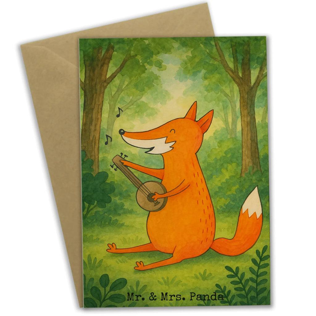 Grußkarte Fuchs Gitarre Design Grußkarte, Klappkarte, Einladungskarte, Glückwunschkarte, Hochzeitskarte, Geburtstagskarte, Karte, Ansichtskarten, Fuchs, Füchse, Geschenk Musiker, Musik Spruch, Musikerin, Sänger, Sängerin, Gitarre