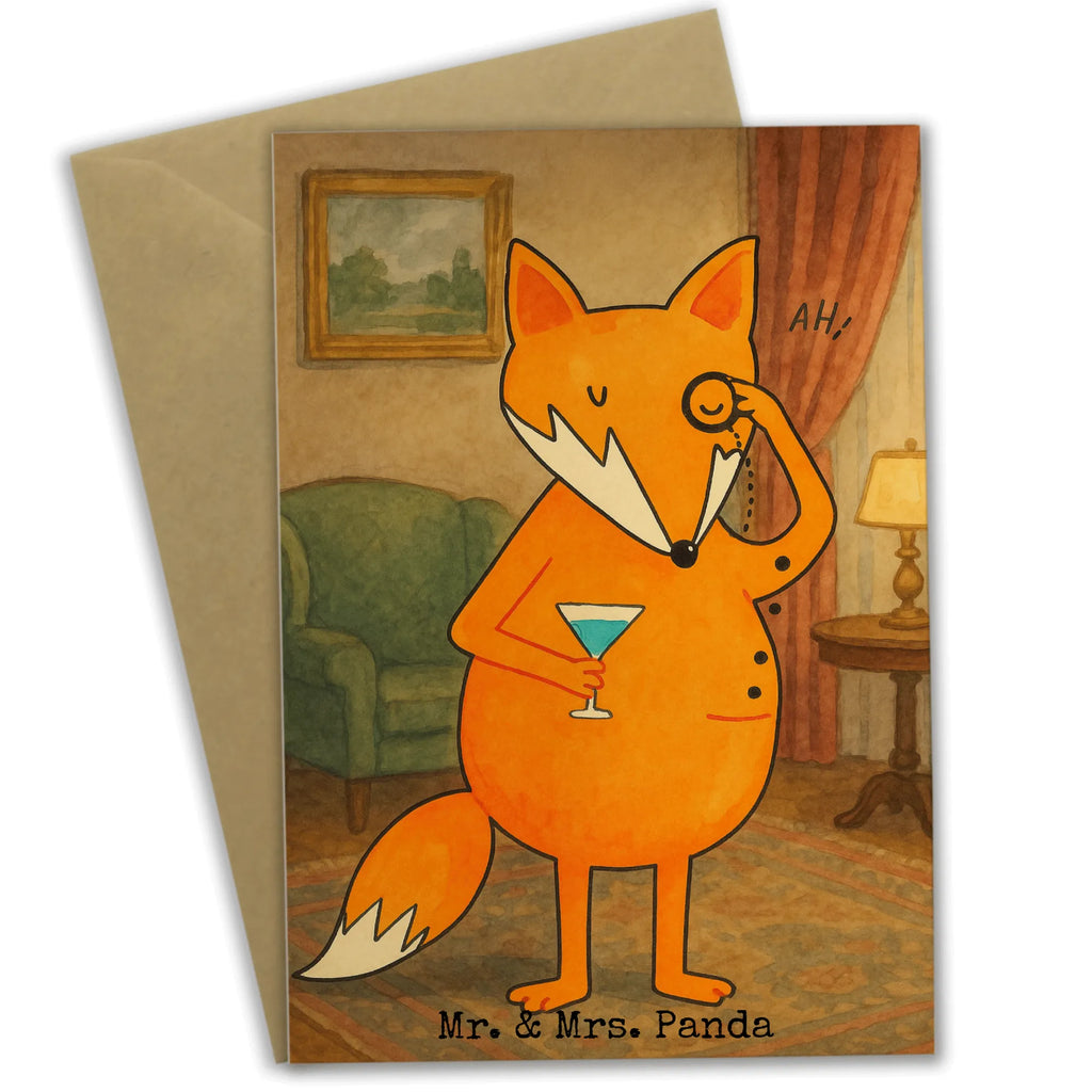 Grußkarte Fuchs Lord Design Grußkarte, Klappkarte, Einladungskarte, Glückwunschkarte, Hochzeitskarte, Geburtstagskarte, Karte, Ansichtskarten, Fuchs, Füchse, tröstende Worte, Spruch lustig, Liebeskummer Geschenk, Motivation Spruch, Problemlösung