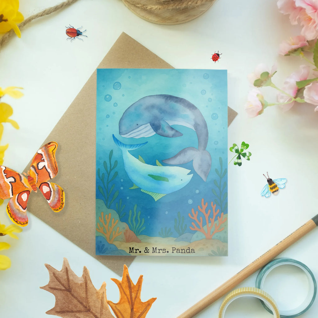 Grußkarte Walfisch Thunfisch Design Grußkarte, Klappkarte, Einladungskarte, Glückwunschkarte, Hochzeitskarte, Geburtstagskarte, Karte, Ansichtskarten, Tiermotive, Gute Laune, lustige Sprüche, Tiere, Wal, Wahl, Tunfisch, Wortwitz lustig, Spruch lustig, Flachwitz, Witz, Spruch des Tages, Flachwitz Geschenk