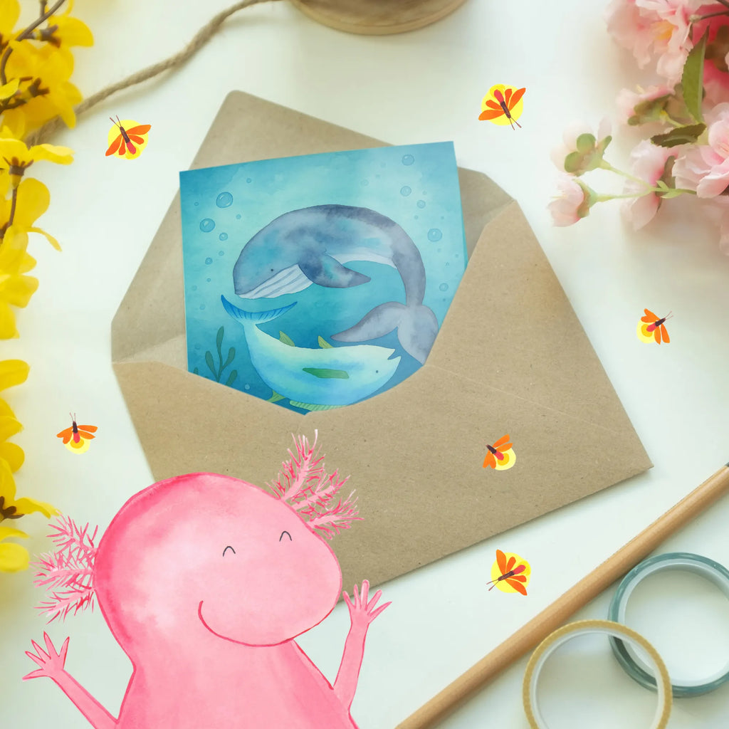 Grußkarte Walfisch Thunfisch Design Grußkarte, Klappkarte, Einladungskarte, Glückwunschkarte, Hochzeitskarte, Geburtstagskarte, Karte, Ansichtskarten, Tiermotive, Gute Laune, lustige Sprüche, Tiere, Wal, Wahl, Tunfisch, Wortwitz lustig, Spruch lustig, Flachwitz, Witz, Spruch des Tages, Flachwitz Geschenk