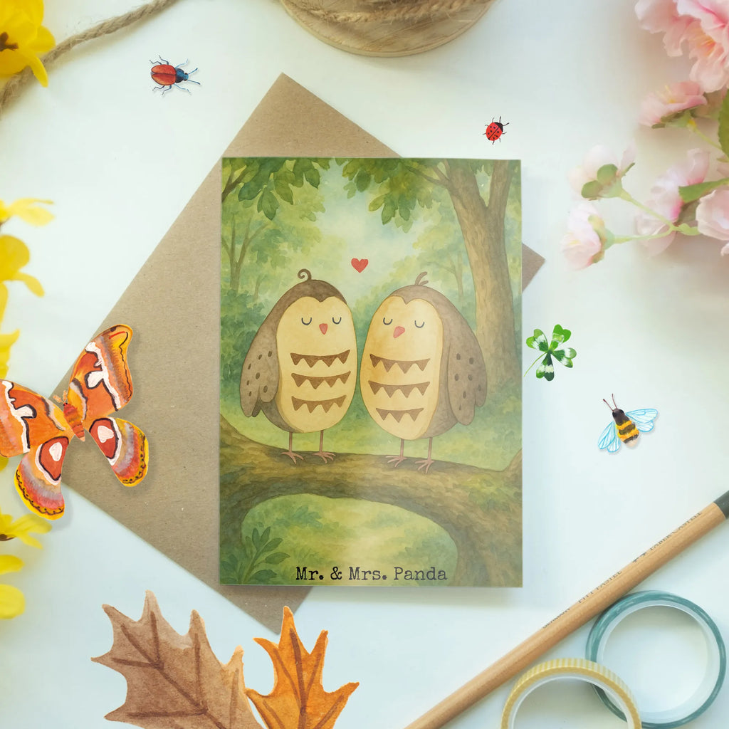 Grußkarte Eulen Liebe Design Grußkarte, Klappkarte, Einladungskarte, Glückwunschkarte, Hochzeitskarte, Geburtstagskarte, Karte, Ansichtskarten, Eule, Eule Deko, Liebe, Hochzeit Spruch, Owl, All you need is love, Liebe Spruch, Freundin Geschenk, Freund, Wortspiel lustig