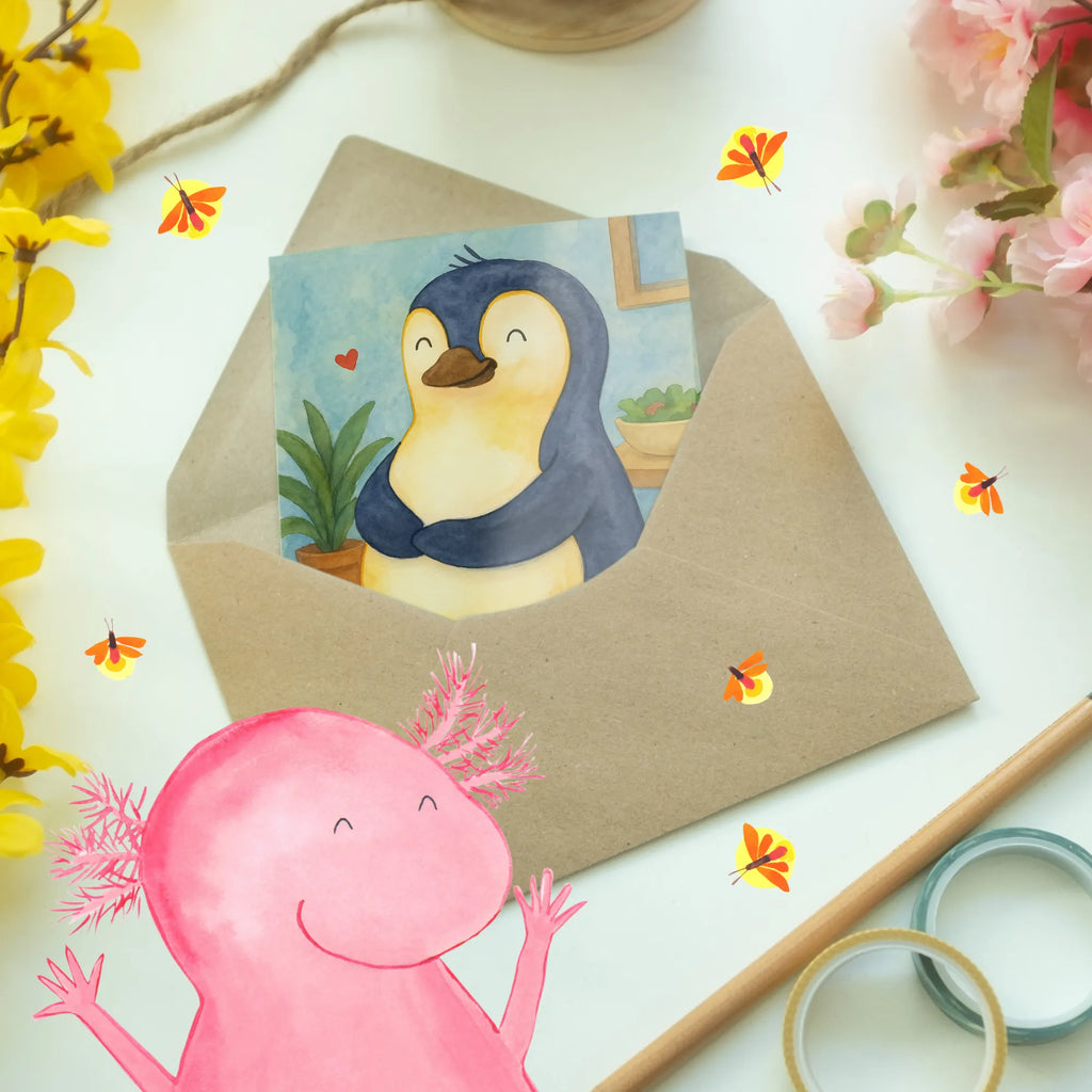 Grußkarte Pinguin Diät Design Grußkarte, Klappkarte, Einladungskarte, Glückwunschkarte, Hochzeitskarte, Geburtstagskarte, Karte, Ansichtskarten, Pinguin, Pinguine, Diät, Abnehmen, Abspecken, Gewicht, Motivation, Selbstliebe, Körperliebe, Selbstrespekt