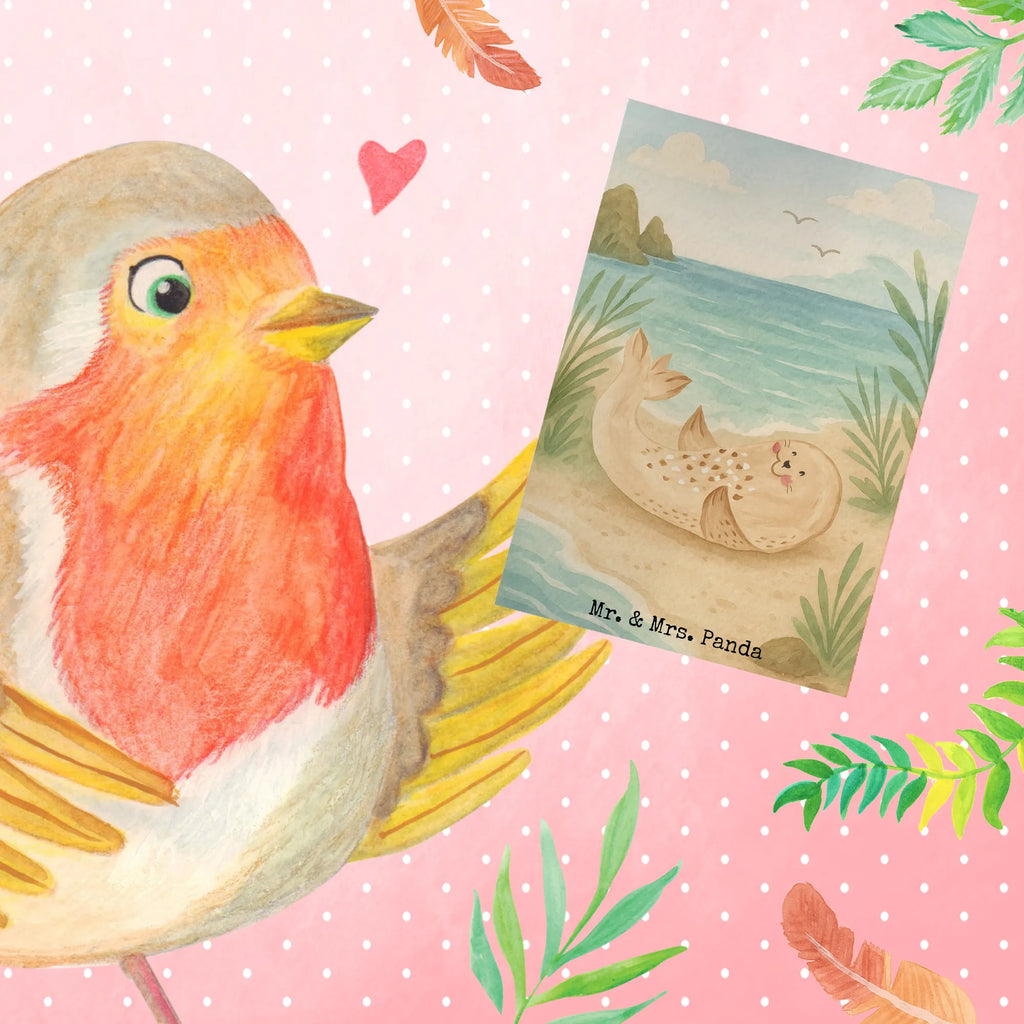 Grußkarte Robbe Liegen Design Grußkarte, Klappkarte, Einladungskarte, Glückwunschkarte, Hochzeitskarte, Geburtstagskarte, Karte, Ansichtskarten, Tiermotive, Gute Laune, lustige Sprüche, Tiere, Robbe, Robben, Seehund, Strand, Meerestier, Ostsee, Nordsee, Lachen, Freude