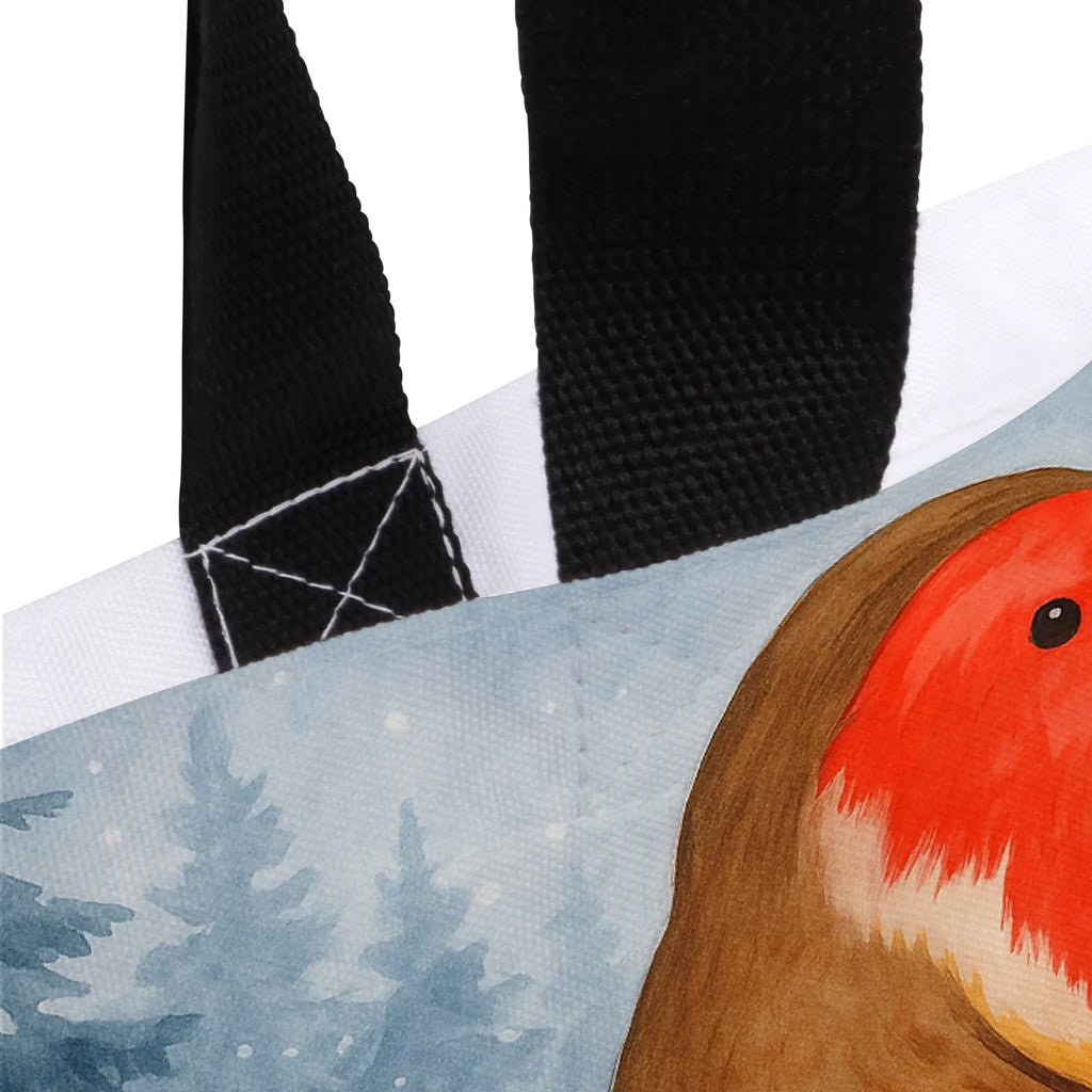 Shopper Rotkehlchen Schlitten Design Beutel, Einkaufstasche, Tasche, Strandtasche, Einkaufsbeutel, Shopper, Schultasche, Freizeittasche, Tragebeutel, Schulbeutel, Alltagstasche, Winter, Weihnachten, Weihnachtsdeko, Nikolaus, Advent, Heiligabend, Wintermotiv, Schlitten, Vogel