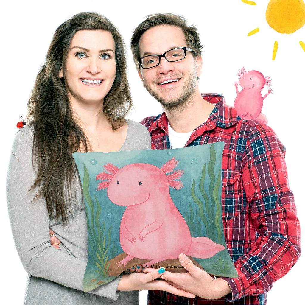 40x40 Kissen Axolotl Niedlich Design Kissenhülle, Kopfkissen, Sofakissen, Dekokissen, Motivkissen, sofakissen, sitzkissen, Kissen, Kissenbezüge, Kissenbezug 40x40, Kissen 40x40, Kissenhülle 40x40, Zierkissen, Couchkissen, Dekokissen Sofa, Sofakissen 40x40, Dekokissen 40x40, Kopfkissen 40x40, Kissen 40x40 Waschbar, Axolotl, Molch, Axolot, vergnügt, fröhlich, zufrieden, Lebensstil, Weisheit, Lebensweisheit, Liebe, Freundin