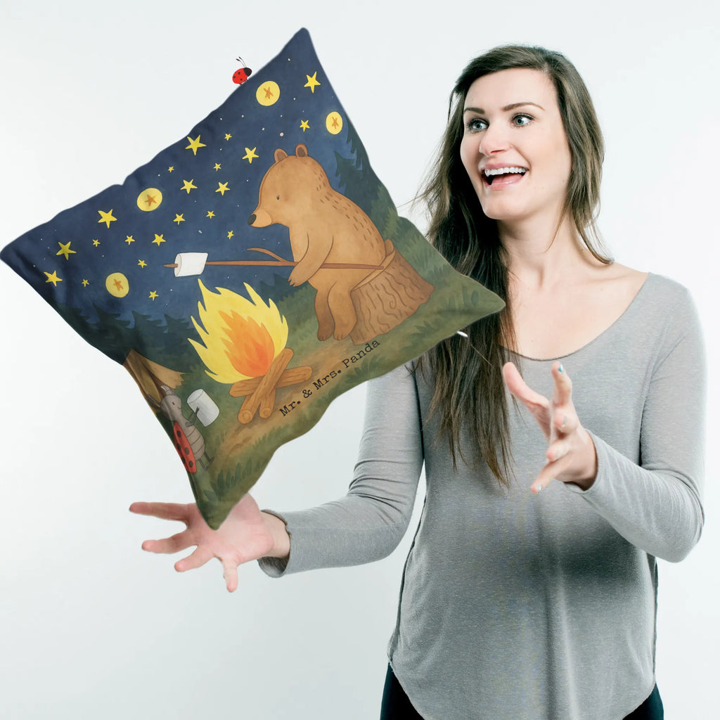 40x40 Kissen Bär & Marienkäfer Lagerfeuer Design Kissenhülle, Kopfkissen, Sofakissen, Dekokissen, Motivkissen, sofakissen, sitzkissen, Kissen, Kissenbezüge, Kissenbezug 40x40, Kissen 40x40, Kissenhülle 40x40, Zierkissen, Couchkissen, Dekokissen Sofa, Sofakissen 40x40, Dekokissen 40x40, Kopfkissen 40x40, Kissen 40x40 Waschbar, Bär, Teddy, Teddybär, Lagerfeuer
