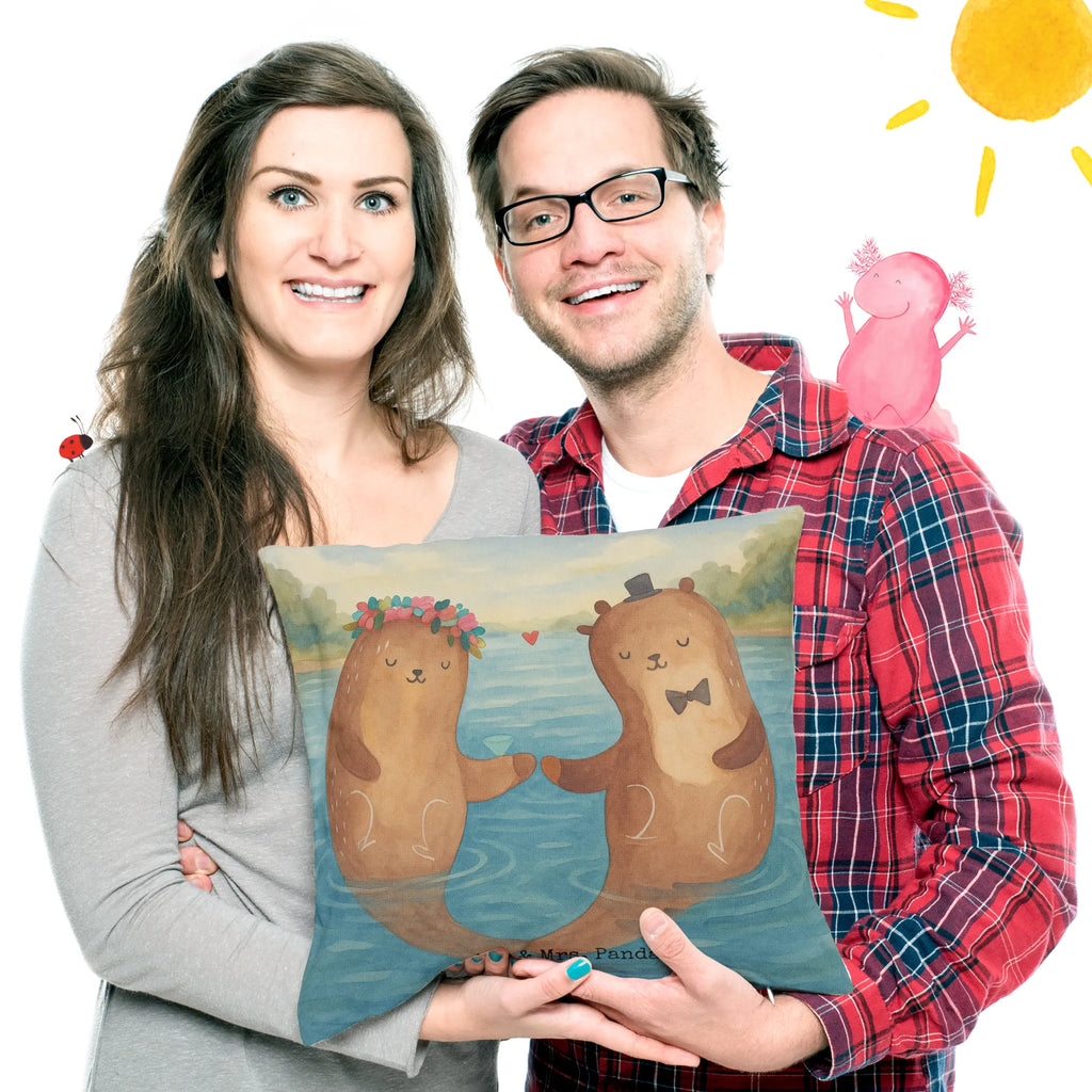 40x40 Kissen Hochzeit Otter Design Kissenhülle, Kopfkissen, Sofakissen, Dekokissen, Motivkissen, sofakissen, sitzkissen, Kissen, Kissenbezüge, Kissenbezug 40x40, Kissen 40x40, Kissenhülle 40x40, Zierkissen, Couchkissen, Dekokissen Sofa, Sofakissen 40x40, Dekokissen 40x40, Kopfkissen 40x40, Kissen 40x40 Waschbar, Hochzeit, Hochzeitsgeschenk, Ehe, Hochzeitsfeier, Trauung, Trauungsgeschenk, Hochzeitskarte, Verlobungsfeier, Verlobungsgeschenk, Hochzeitsgeschenkideen, Hochzeitsgeschenke für Brautpaar, Hochzeitstag, Geschenk zur Hochzeit