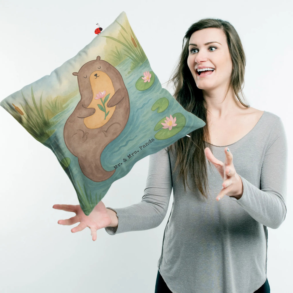 40x40 Kissen Otter Seerose Design Kissenhülle, Kopfkissen, Sofakissen, Dekokissen, Motivkissen, sofakissen, sitzkissen, Kissen, Kissenbezüge, Kissenbezug 40x40, Kissen 40x40, Kissenhülle 40x40, Zierkissen, Couchkissen, Dekokissen Sofa, Sofakissen 40x40, Dekokissen 40x40, Kopfkissen 40x40, Kissen 40x40 Waschbar, Otter, Fischotter, Seeotter, Otter Seeotter See Otter