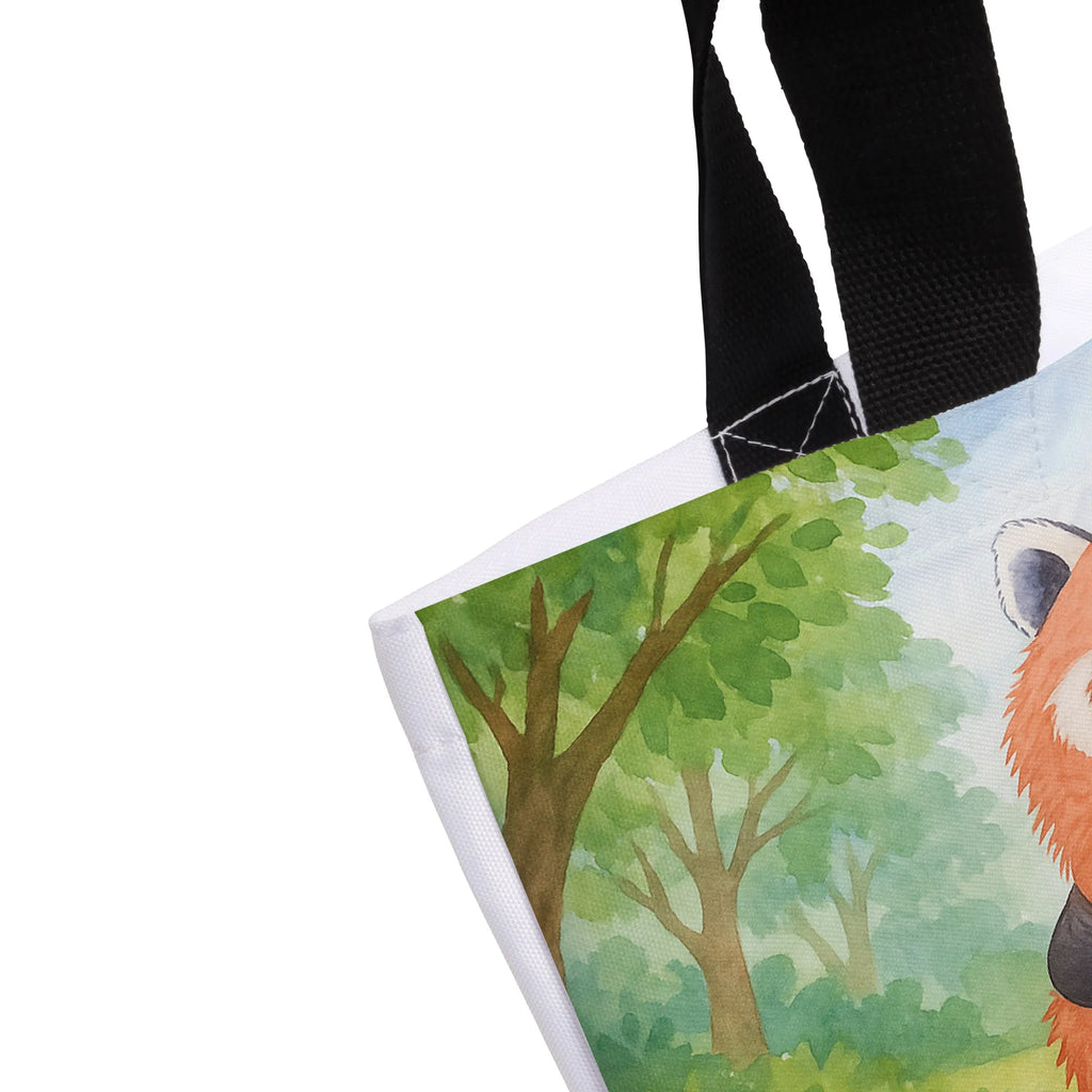 Shopper Roter Panda Design Beutel, Einkaufstasche, Tasche, Strandtasche, Einkaufsbeutel, Shopper, Schultasche, Freizeittasche, Tragebeutel, Schulbeutel, Alltagstasche, Tiermotive, Gute Laune, lustige Sprüche, Tiere, Panda, Liebe, Rot, Herz, Liebling, Lieblingsmensch