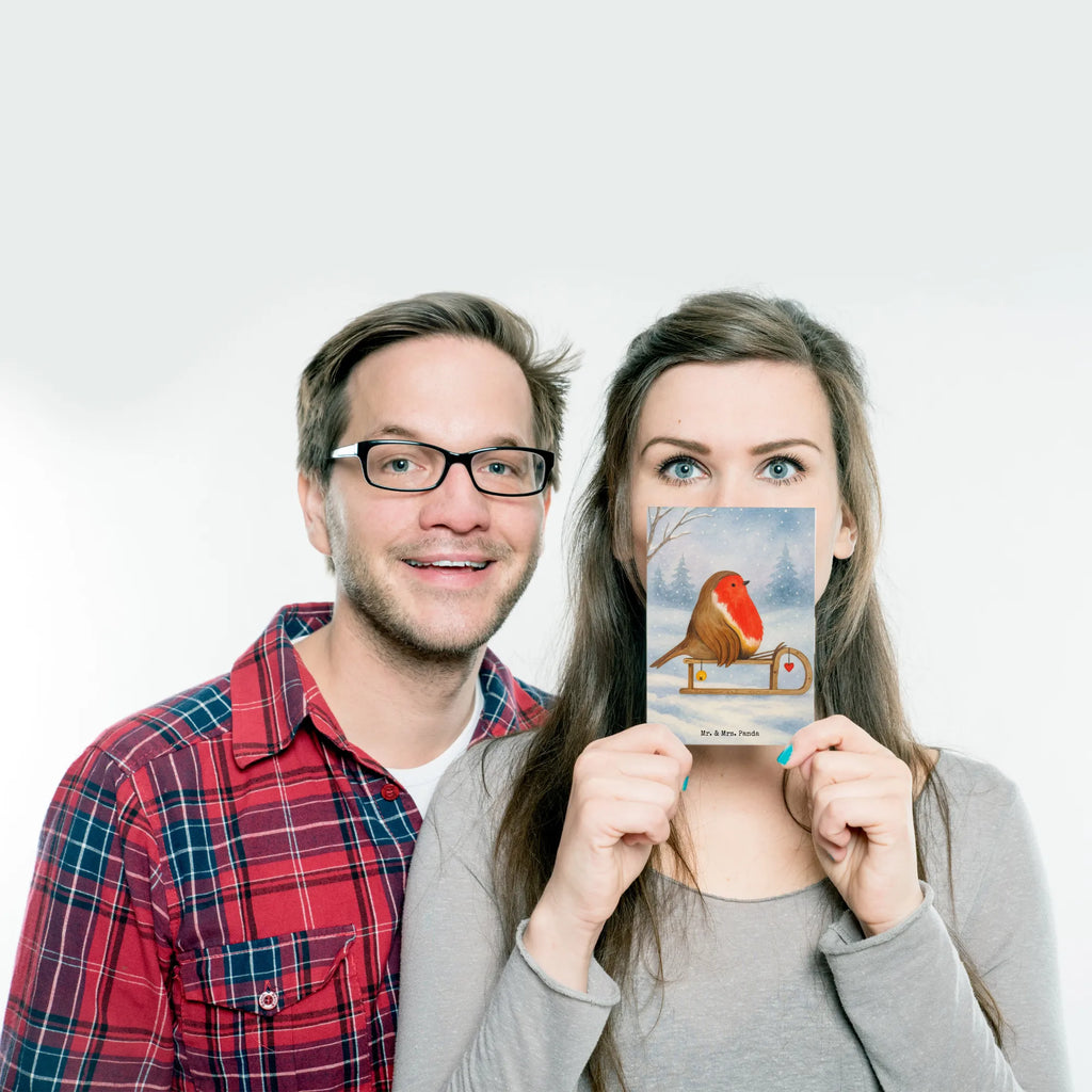 Postkarte Rotkehlchen Schlitten Design kunstkarte, Kunstkarten, Fotokarte, Motivkarte, Designkarte, Ansichtskarten, Ansichtskarte, spruchkarte, Postkarten, Grußkarte, bildkarte, Postkarte, einzelkarte, Advent, Winter, Heiligabend, Wintermotiv, Nikolaus, Weihnachten, Weihnachtsdeko, Vogel, Schlitten