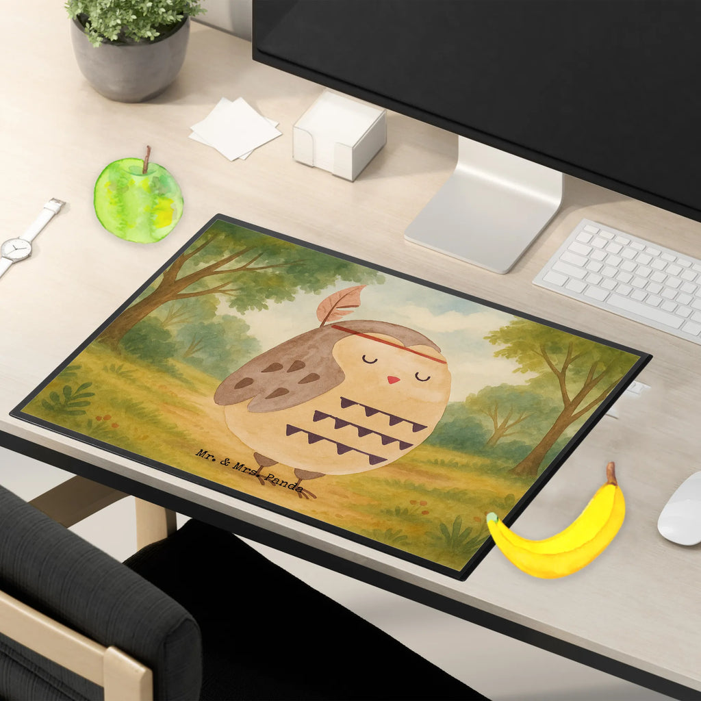 Schreibtischunterlage Eule Federschmuck Design Schreibunterlage, Schreibtischauflage, Bürobedarf, Büroartikel, Schreibwaren, Schreibtisch Unterlagen, Schreibtischunterlage Groß, Eule, Eule Deko, Owl, Das Leben ist ein Abenteuer, Reisespruch, Federschmuck, Dekoration