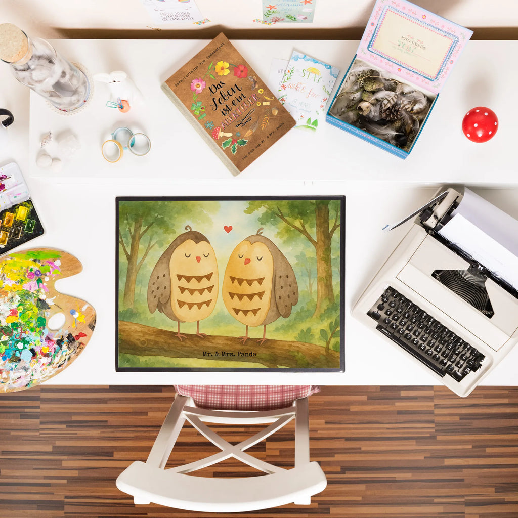 Schreibtischunterlage Eulen Liebe Design Schreibunterlage, Schreibtischauflage, Bürobedarf, Büroartikel, Schreibwaren, Schreibtisch Unterlagen, Schreibtischunterlage Groß, Eule, Eule Deko, Liebe, Hochzeit Spruch, Owl, All you need is love, Liebe Spruch, Freundin Geschenk, Freund, Wortspiel lustig