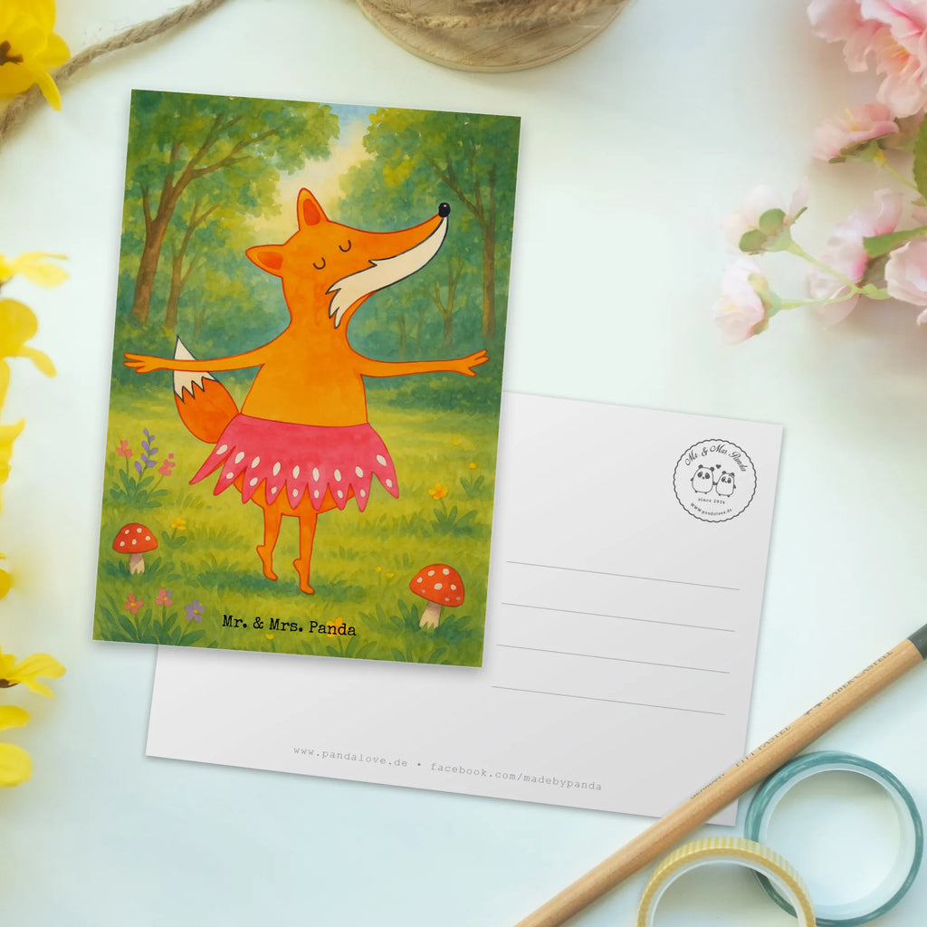 Postkarte Fuchs Ballerina Design Postkarte, Karte, Geschenkkarte, Grußkarte, Einladung, Ansichtskarte, Geburtstagskarte, Einladungskarte, Dankeskarte, Ansichtskarten, Einladung Geburtstag, Einladungskarten Geburtstag, Fuchs, Fuchs Spruch, Füchse, Füchsin, Ballerina, Ballett, Tänzerin, Tanzen, Party, Geburtstag