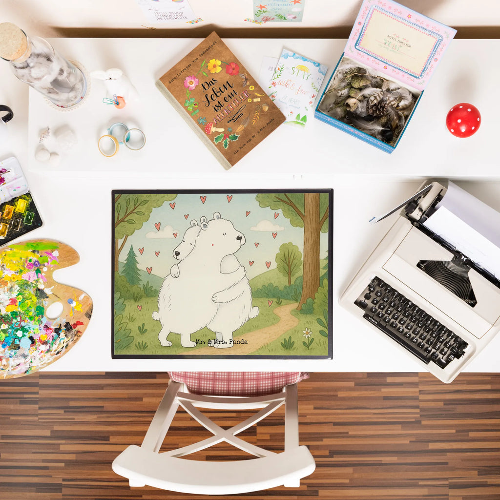 Schreibtischunterlage Eisbär Umarmen Design Schreibunterlage, Schreibtischauflage, Bürobedarf, Büroartikel, Schreibwaren, Schreibtisch Unterlagen, Schreibtischunterlage Groß, Tiermotive, Gute Laune, lustige Sprüche, Tiere