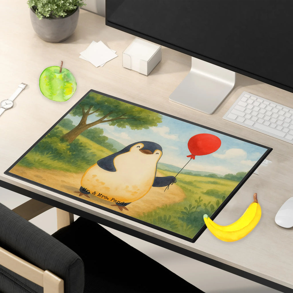 Schreibtischunterlage Pinguin Luftballon Design Schreibunterlage, Schreibtischauflage, Bürobedarf, Büroartikel, Schreibwaren, Schreibtisch Unterlagen, Schreibtischunterlage Groß, Pinguin, Pinguine, Luftballon, Tagträume, Lebenslust, Geschenk Freundin, Geschenkidee, beste Freundin, Motivation, Neustart, neues Leben, Liebe, Glück