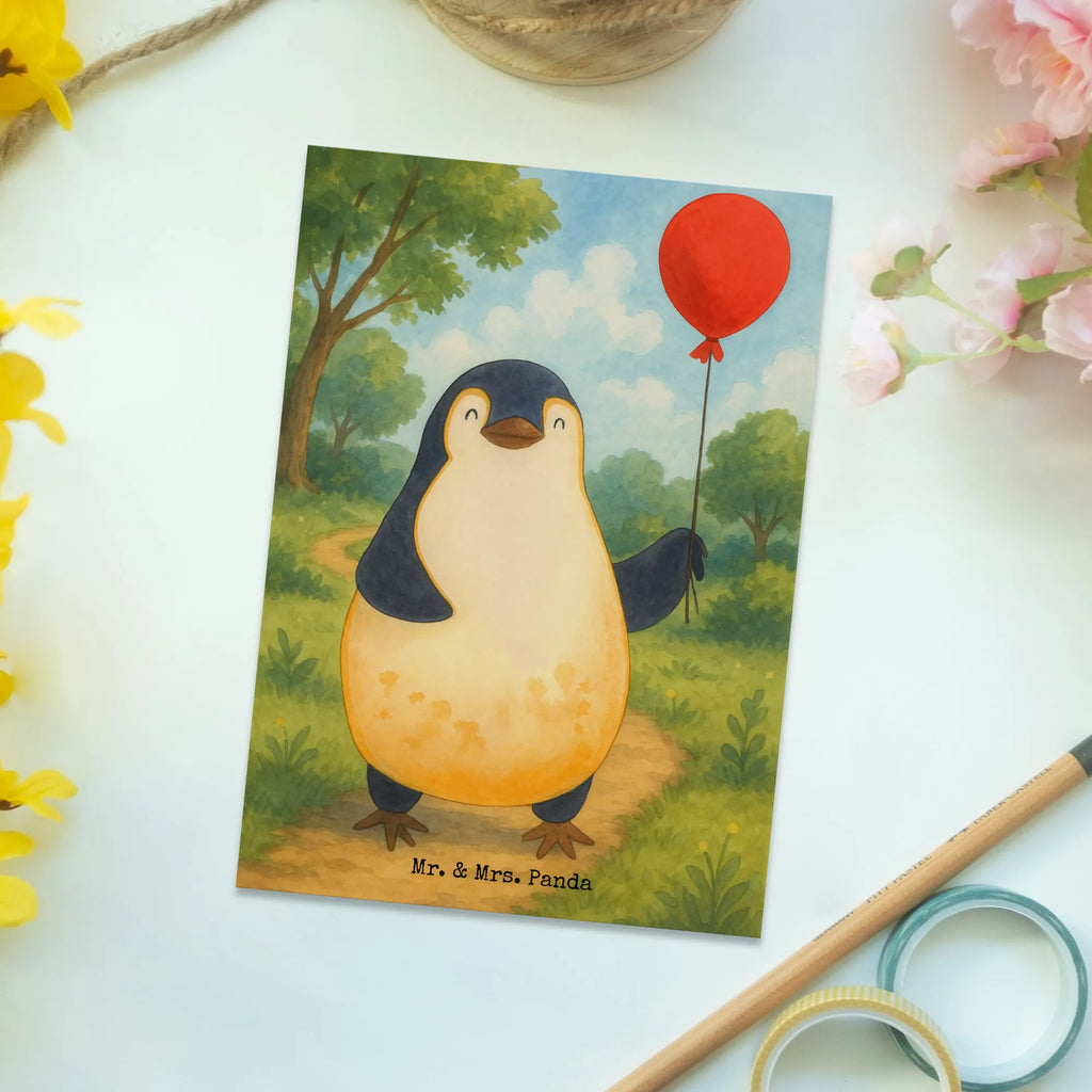 Postkarte Pinguin Luftballon Design Motivkarte, einzelkarte, Postkarte, bildkarte, Designkarte, Kunstkarten, Ansichtskarte, Fotokarte, Postkarten, Ansichtskarten, spruchkarte, Grußkarte, kunstkarte, Pinguin, Liebe, Luftballon, Neues Leben, Neustart, Geschenkidee, Glück, Geschenk Freundin, Beste Freundin, Motivation, Tagträume, Lebenslust, Pinguine