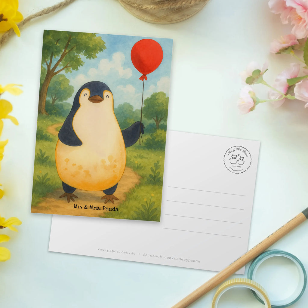 Postkarte Pinguin Luftballon Design Motivkarte, einzelkarte, Postkarte, bildkarte, Designkarte, Kunstkarten, Ansichtskarte, Fotokarte, Postkarten, Ansichtskarten, spruchkarte, Grußkarte, kunstkarte, Pinguin, Liebe, Luftballon, Neues Leben, Neustart, Geschenkidee, Glück, Geschenk Freundin, Beste Freundin, Motivation, Tagträume, Lebenslust, Pinguine