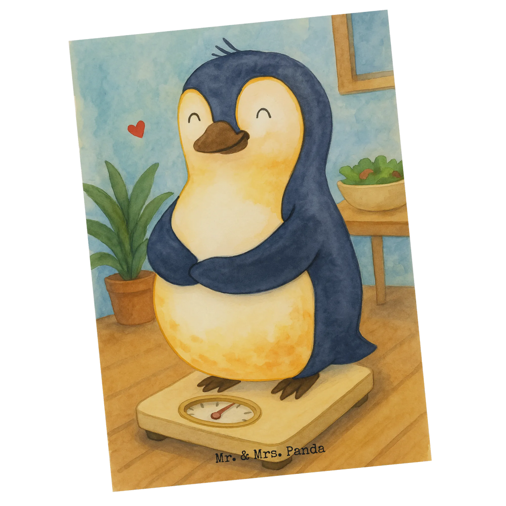 Postcard Penguin diet Design North Pole, Penguins, body love, weight, losing weight, penguins, self-love, self-respect, diet