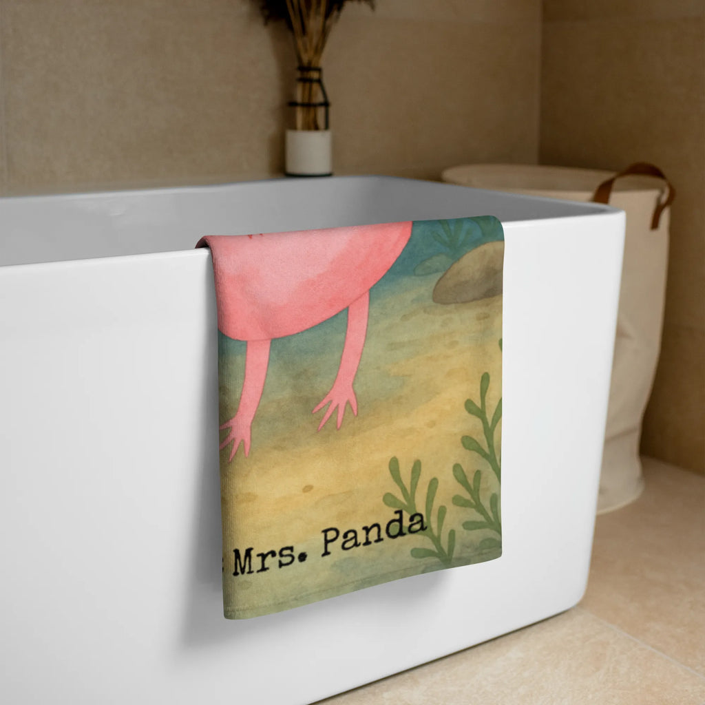 XL Badehandtuch Axolotl Glücklich Design