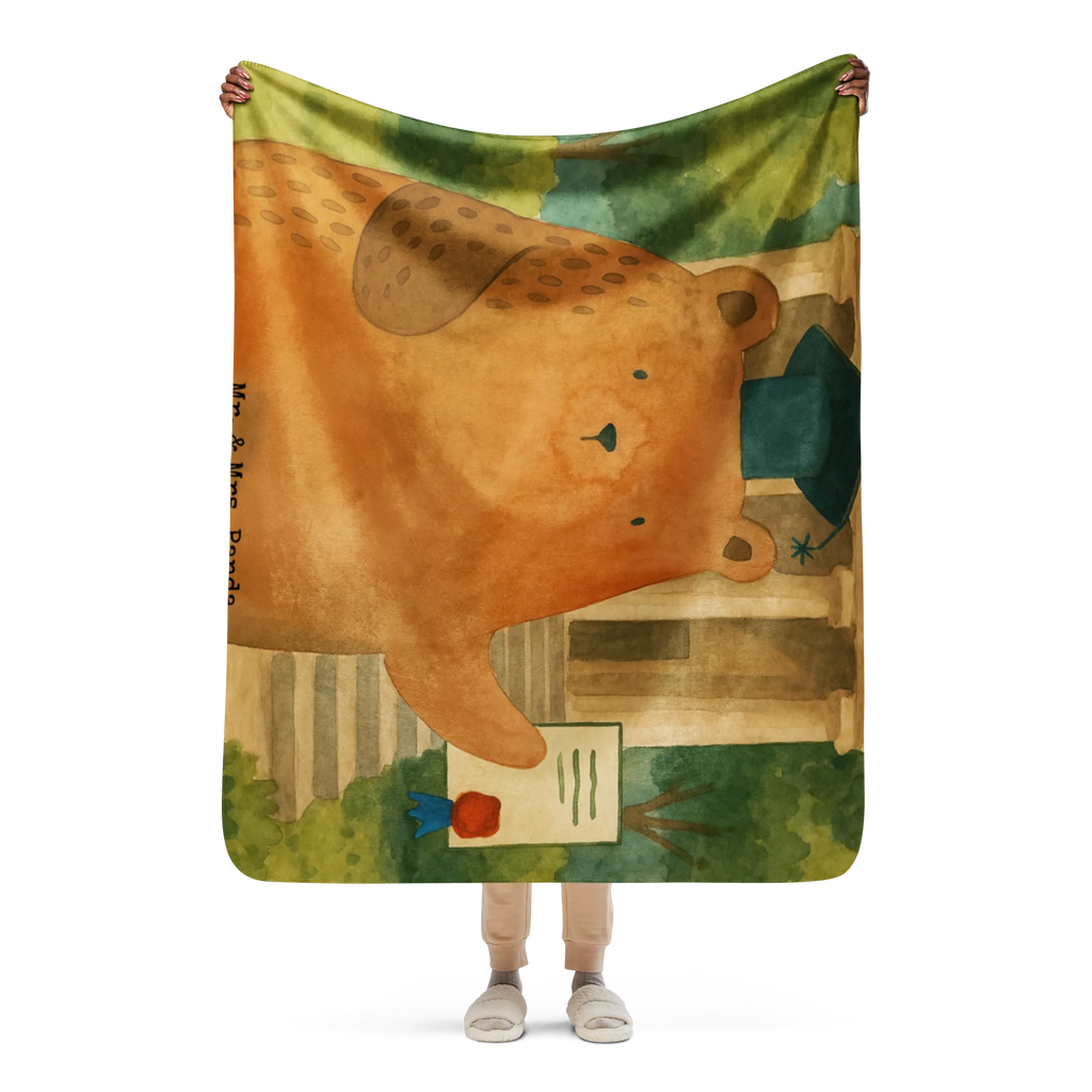Sherpa Kuscheldecke Bär Prüfung Design Bär, Teddy, Teddybär, Abschlusszeugnis, Prüfung bestanden, Abitur, Zeugnis, Abschluss, Prüfungen