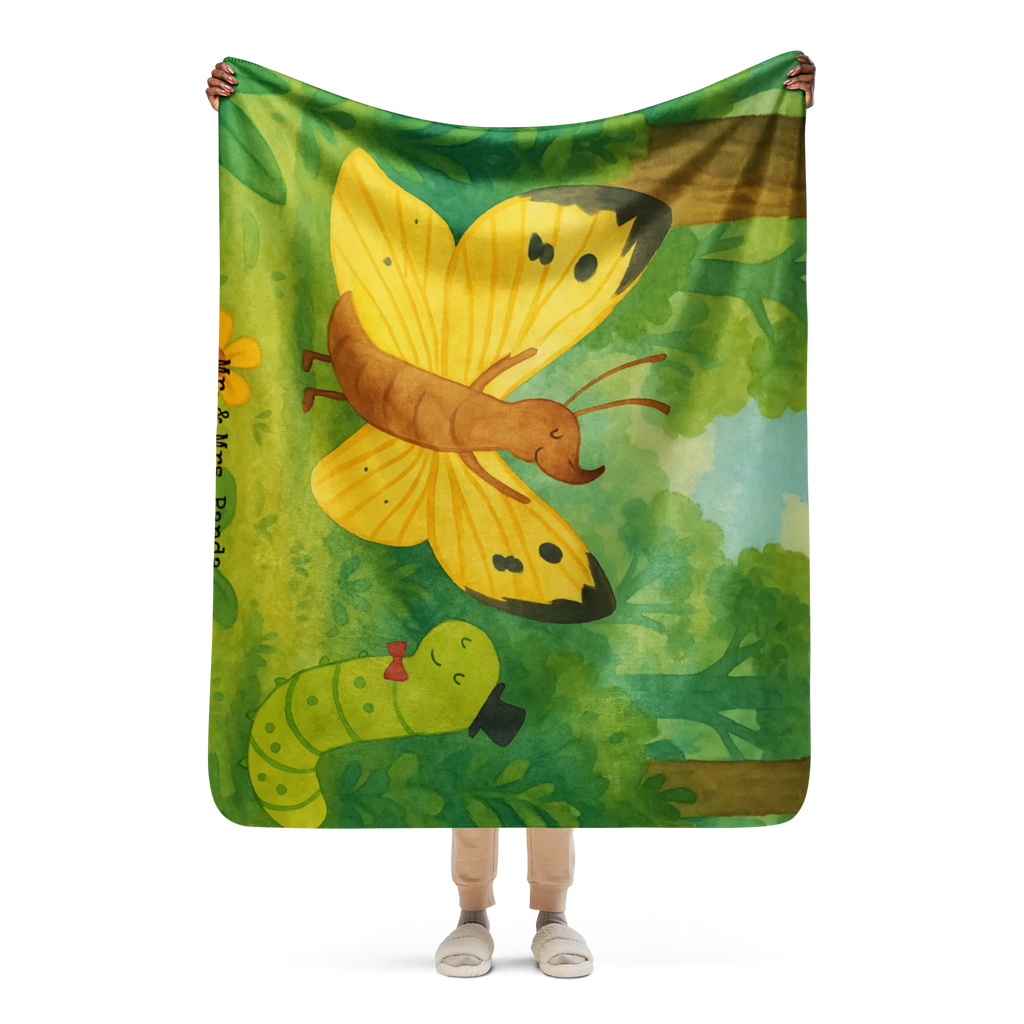 Sherpa Kuscheldecke Raupe Schmetterling Design Tiermotive, Gute Laune, lustige Sprüche, Tiere, Zitronenfalter, Hütchen, Schönheit, Schmetterling, Aufwachsen, Kokon, Hut, Entwicklung, Raupe, Erwachsen werden