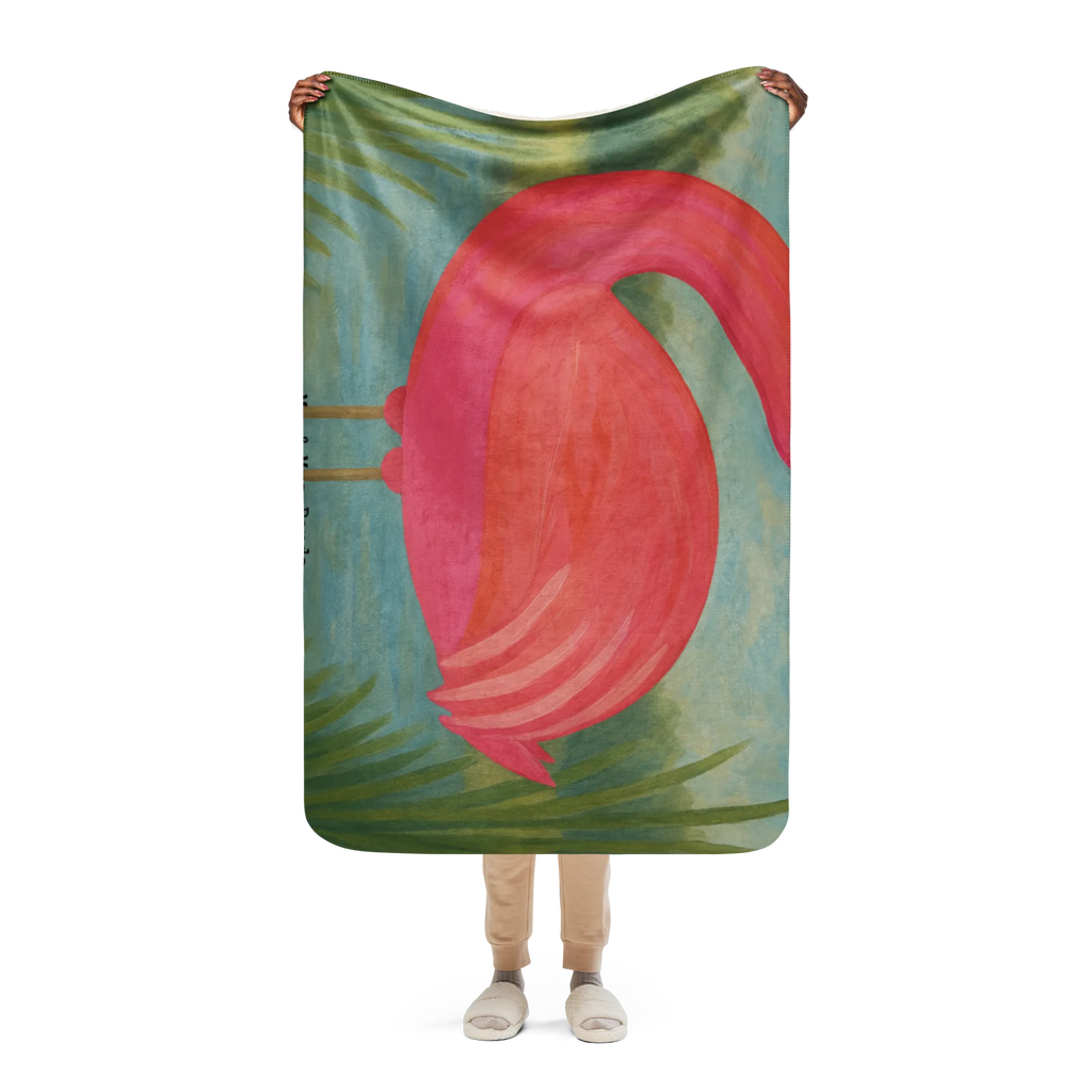 Sherpa Kuscheldecke Flamingo Stolz Design Flamingo, Mama, stolz, Freude, Schwester, Tochter, beste Freundin, Selbstakzeptanz, Selbstliebe, Freundin
