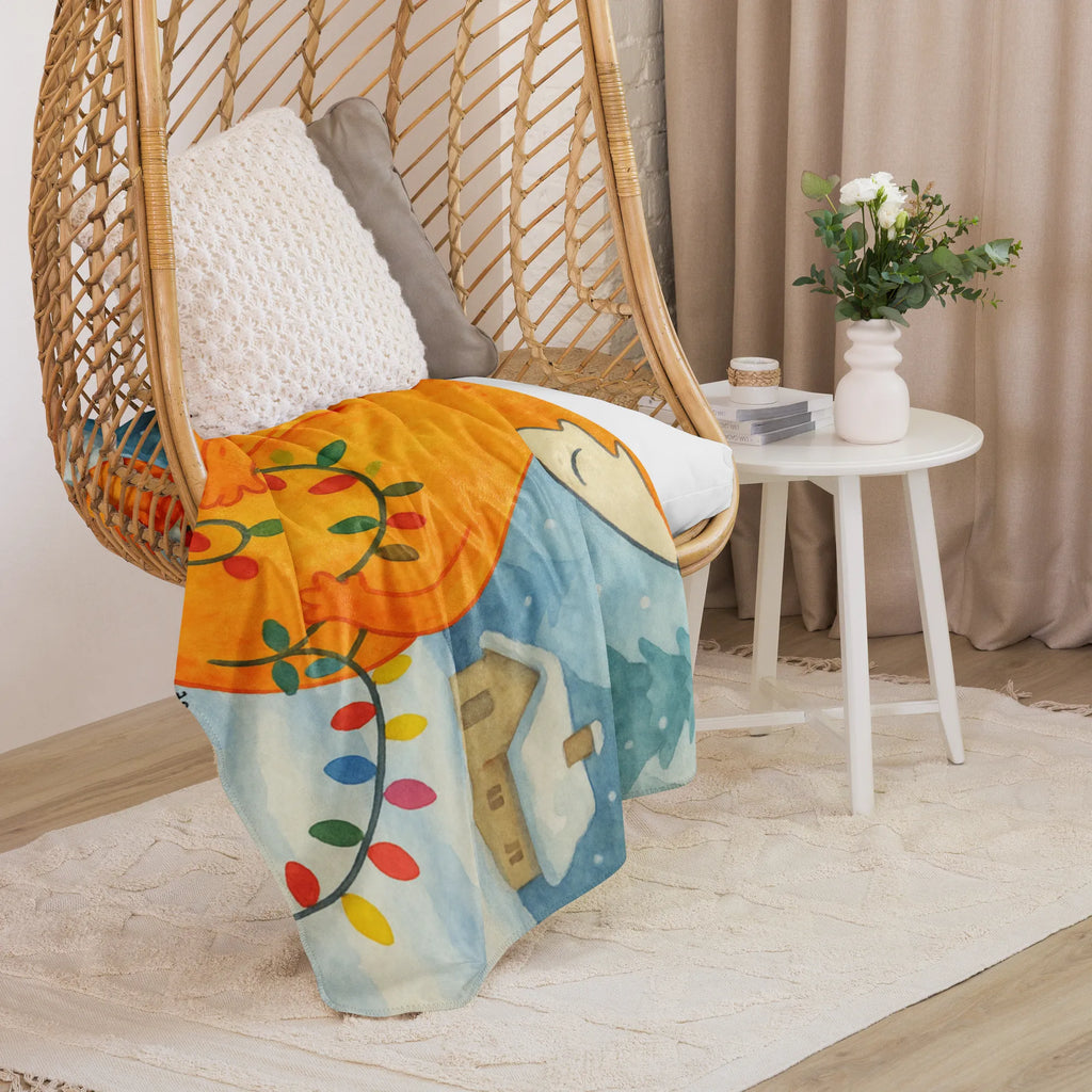 Sherpa Kuscheldecke Fuchs Weihnachten Design Winter, Weihnachten, Weihnachtsdeko, Nikolaus, Advent, Heiligabend, Wintermotiv, Fuchs, Füchse, Weihnachtszeit, Spruch schön, Geschenk Weihnachten, Weihnachtsmann