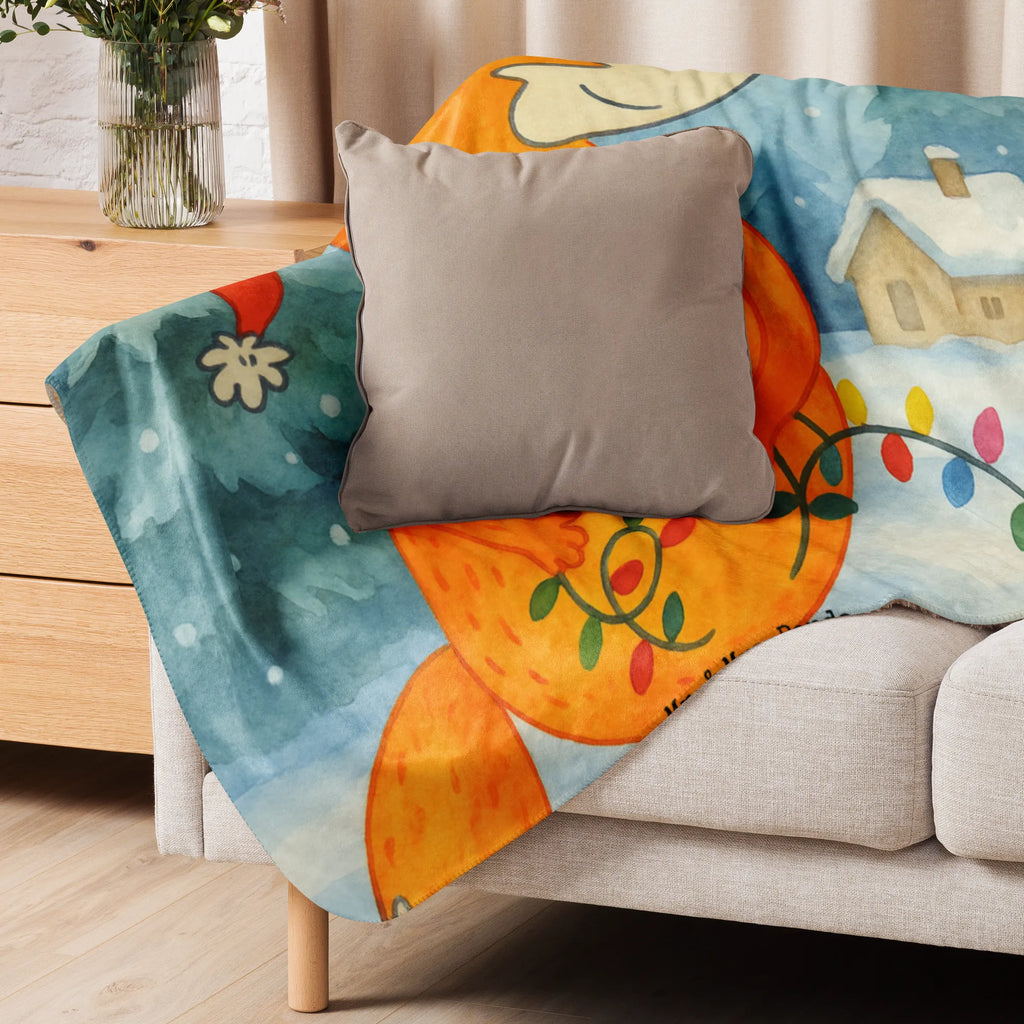 Sherpa Kuscheldecke Fuchs Weihnachten Design Winter, Weihnachten, Weihnachtsdeko, Nikolaus, Advent, Heiligabend, Wintermotiv, Fuchs, Füchse, Weihnachtszeit, Spruch schön, Geschenk Weihnachten, Weihnachtsmann