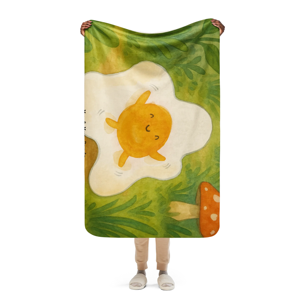 Sherpa Kuscheldecke Spiegelei Ei Design Tiermotive, Gute Laune, lustige Sprüche, Tiere, Tag, Ei, Spiegelei, Glücklich, Liebe, Schön