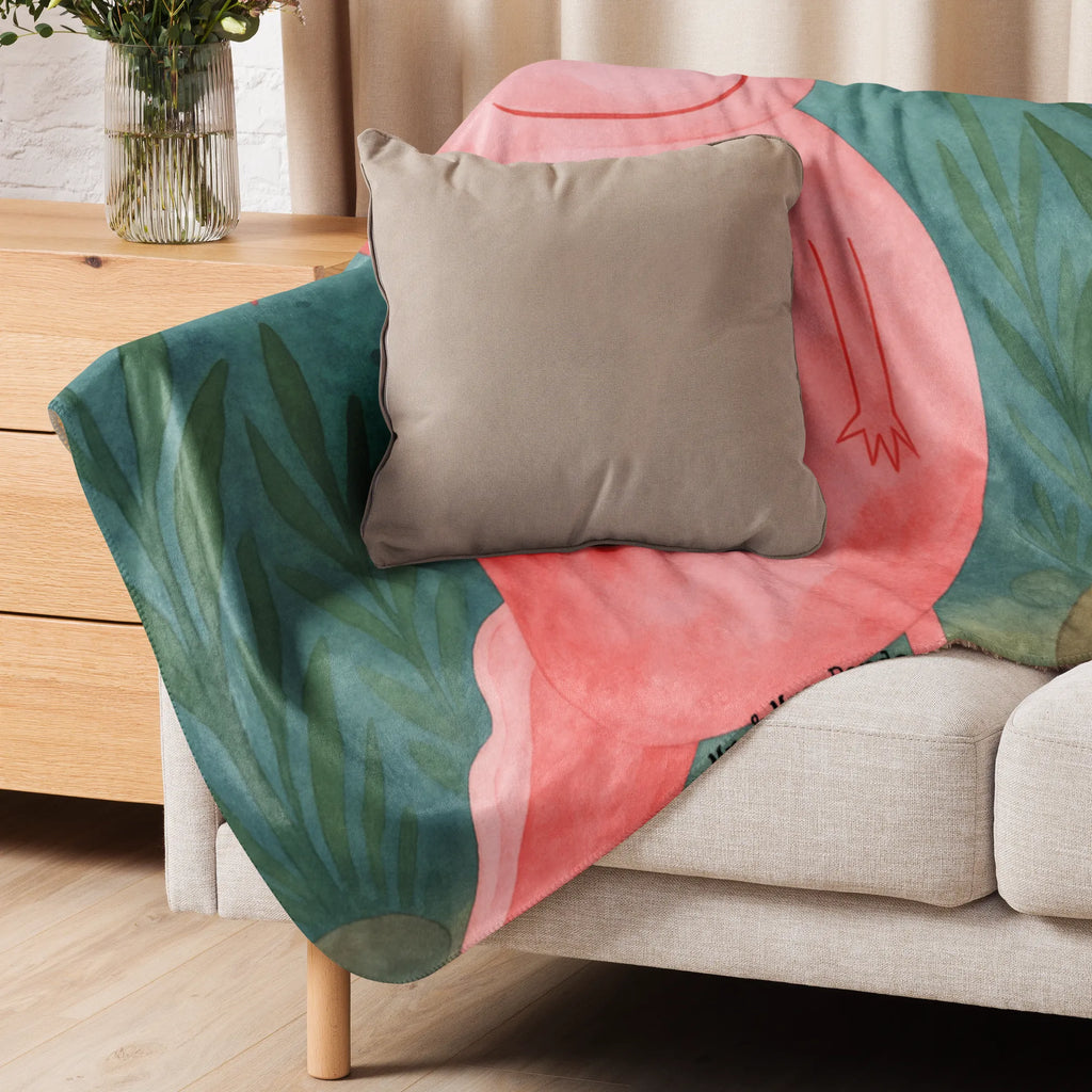 Sherpa Kuscheldecke Axolotl Glücklich Design Axolotl, Molch, gute Laune, Schwanzlurch, Axolot, Lurche, Lurch, Motivation