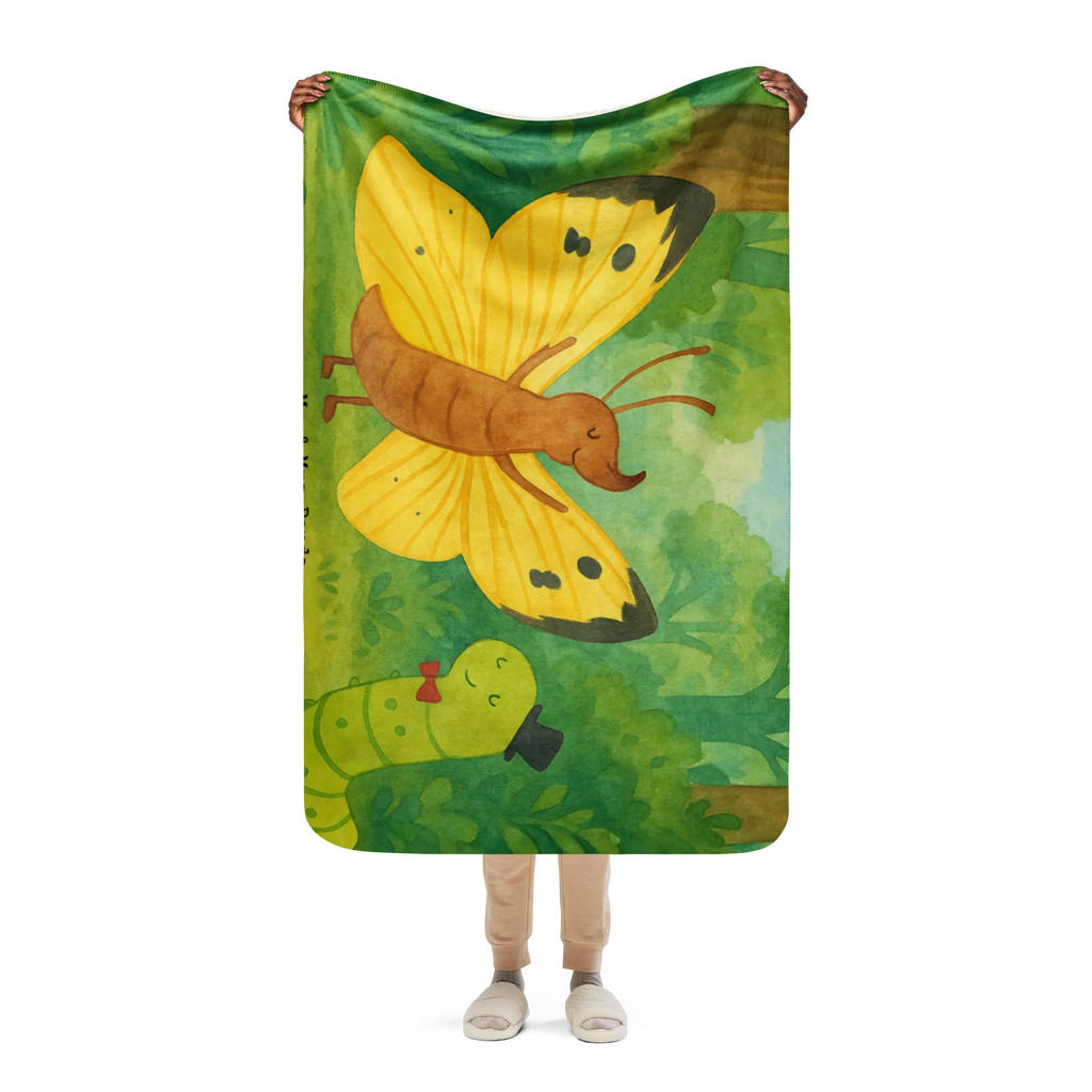 Sherpa Kuscheldecke Raupe Schmetterling Design Tiermotive, Gute Laune, lustige Sprüche, Tiere, Zitronenfalter, Hütchen, Schönheit, Schmetterling, Aufwachsen, Kokon, Hut, Entwicklung, Raupe, Erwachsen werden