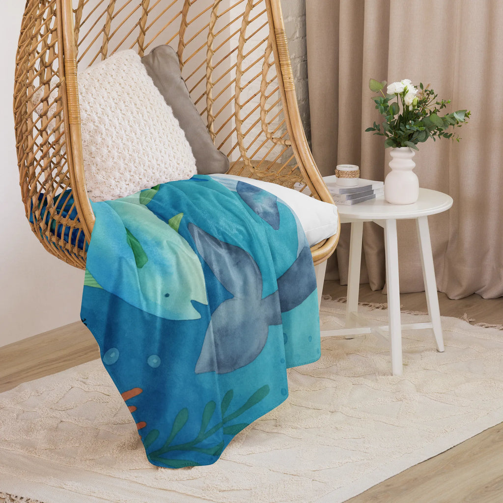 Sherpa Kuscheldecke Walfisch Thunfisch Design Tiermotive, Gute Laune, lustige Sprüche, Tiere, Flachwitz, Spruch des Tages, Spruch lustig, Tunfisch, Wahl, Witz, Wal, Wortwitz lustig, Flachwitz Geschenk