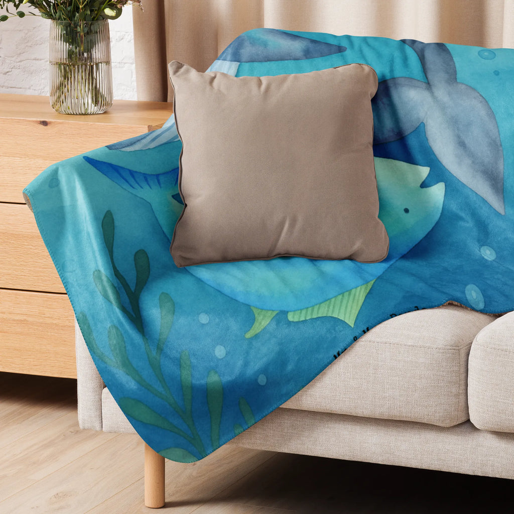 Sherpa Kuscheldecke Walfisch Thunfisch Design Tiermotive, Gute Laune, lustige Sprüche, Tiere, Flachwitz, Spruch des Tages, Spruch lustig, Tunfisch, Wahl, Witz, Wal, Wortwitz lustig, Flachwitz Geschenk
