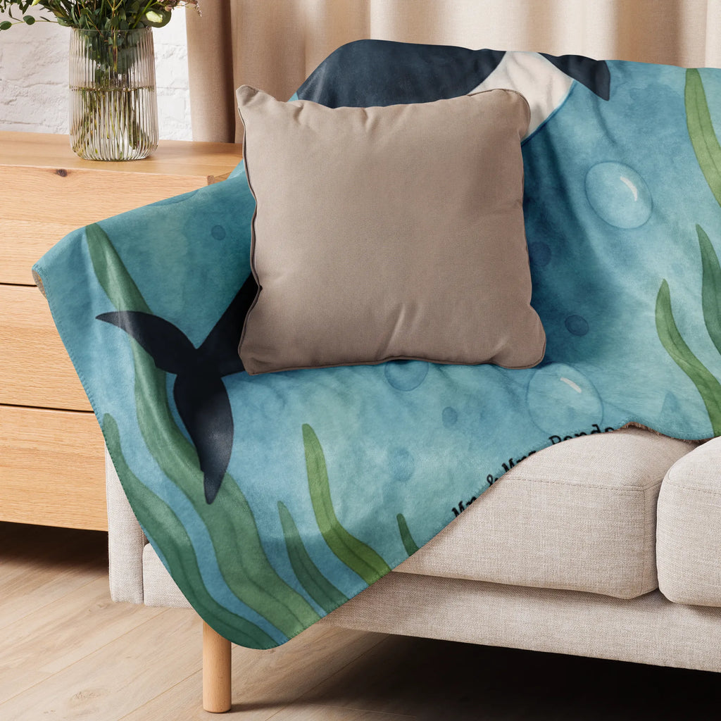 Sherpa Kuscheldecke Orca Zylinder Design Meerestiere, Meer, Urlaub, Glitzer, Fete, Geburtstag, Glitter, Feier, Konfetti, Glückwunsch, Narwal, Orca, Fest