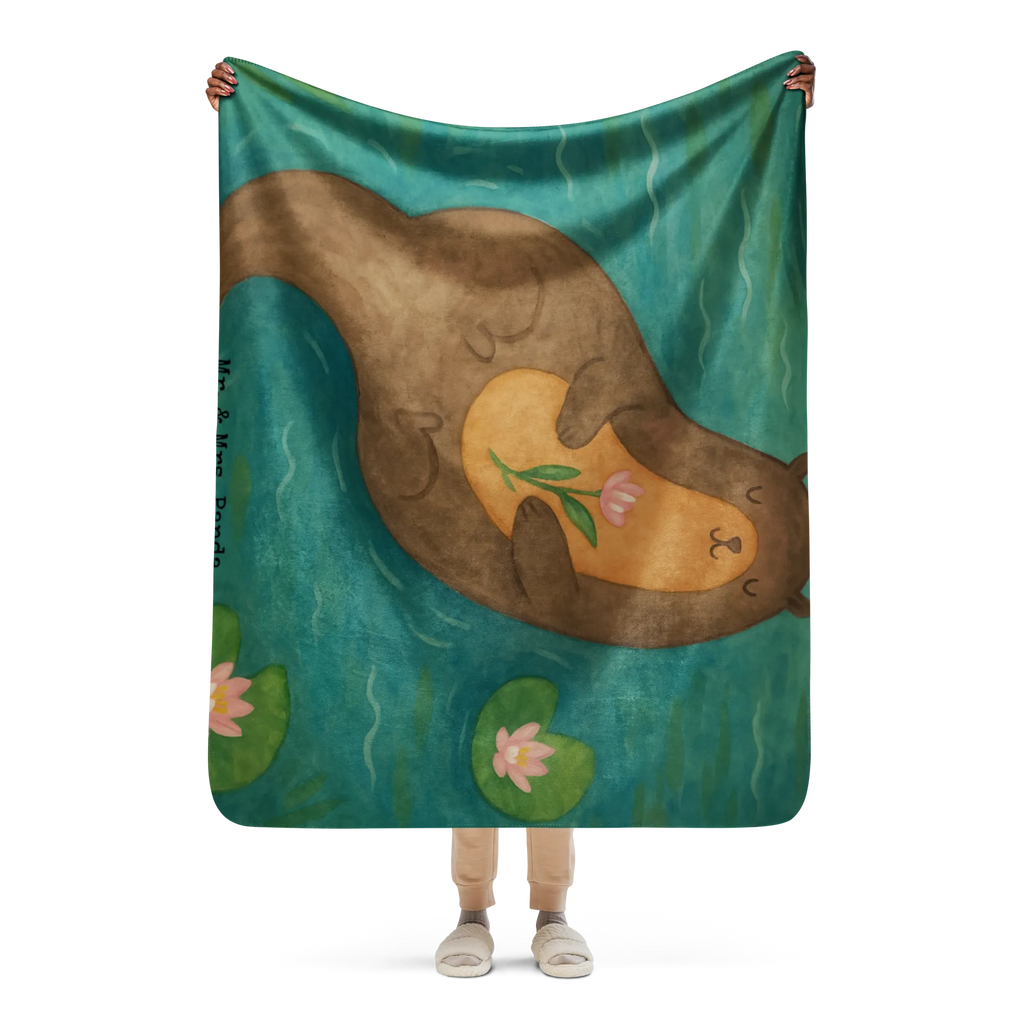 Sherpa Kuscheldecke Otter Seerose Design Otter, Fischotter, Seeotter, Otter Seeotter See Otter