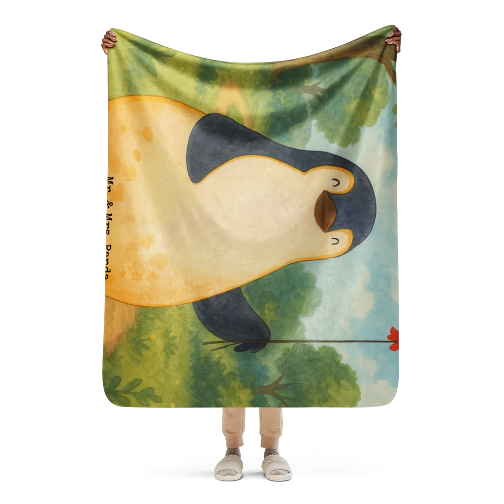 Sherpa Kuscheldecke Pinguin Luftballon Design Pinguin, Glück, Geschenk Freundin, Neustart, Tagträume, Motivation, neues Leben, Liebe, Luftballon, Lebenslust, beste Freundin, Pinguine, Geschenkidee