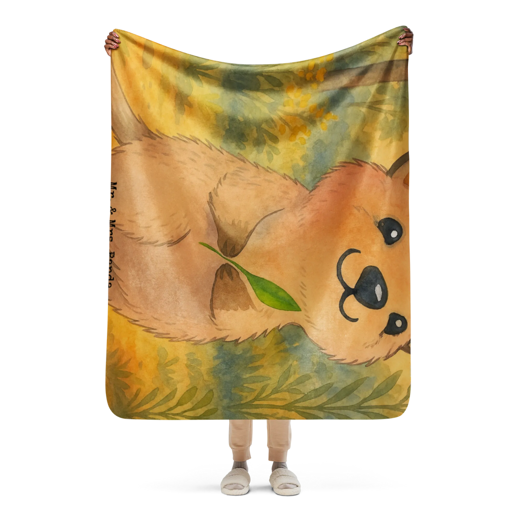 Sherpa Kuscheldecke Quokka Happy Design Tiermotive, Gute Laune, lustige Sprüche, Tiere, Verschieben, Niedliches Tier, Aufschieberitis, Quokka, Dinge erledigen, Lustiger Spruch