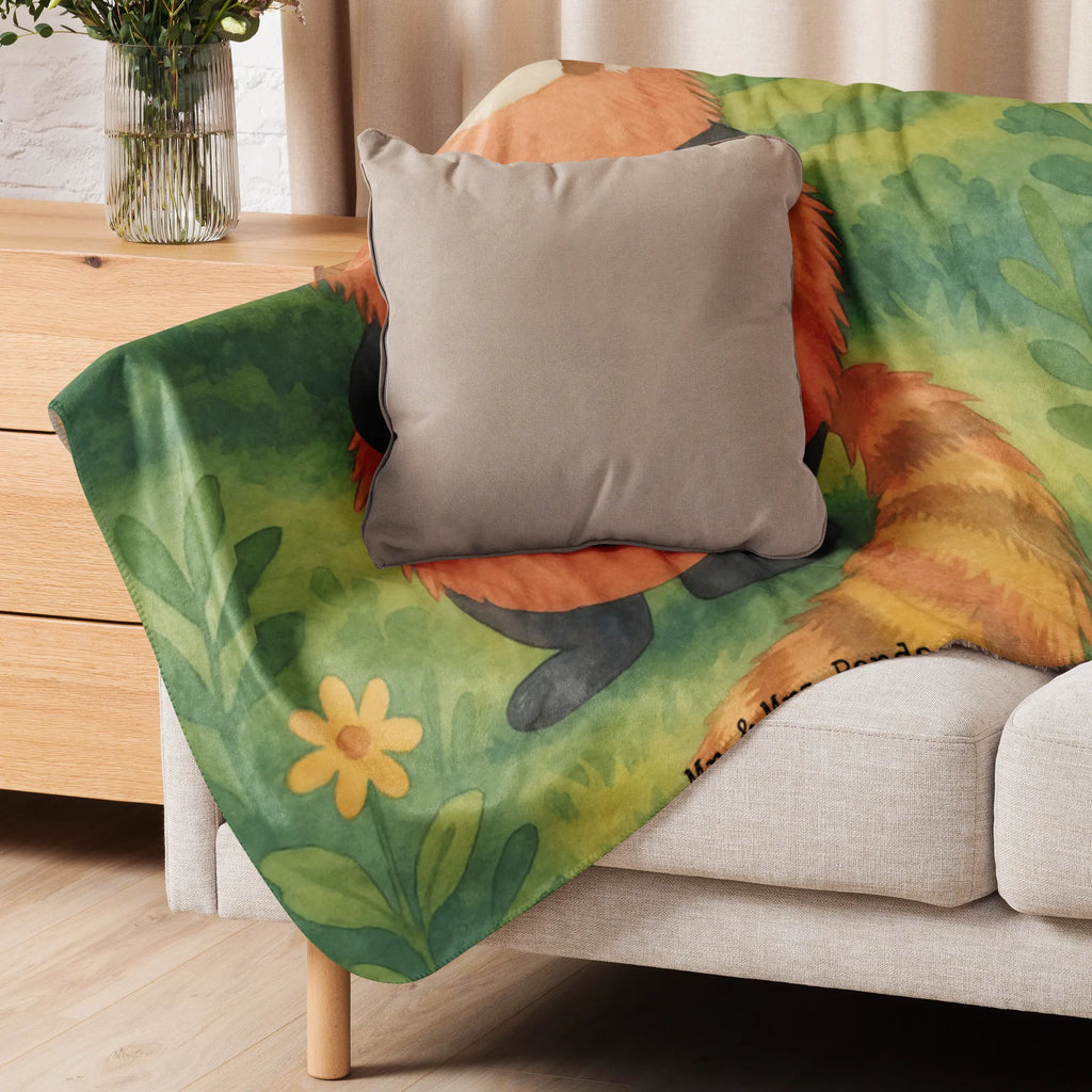 Sherpa Kuscheldecke Roter Panda Design Tiermotive, Gute Laune, lustige Sprüche, Tiere, Lieblingsmensch, Panda, Liebling, Rot, Liebe, Herz